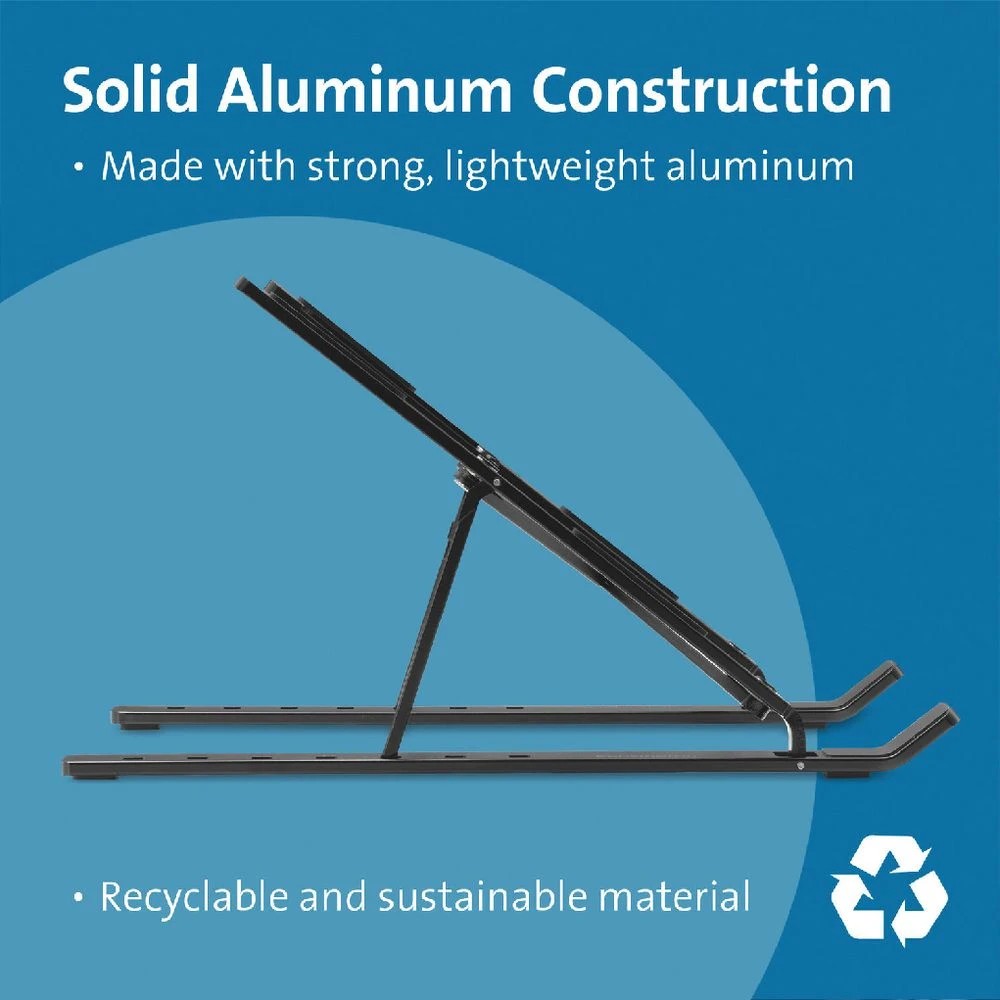 9 Kensington Aluminimum Collapsible Laptop Riser Black, 9 of 10