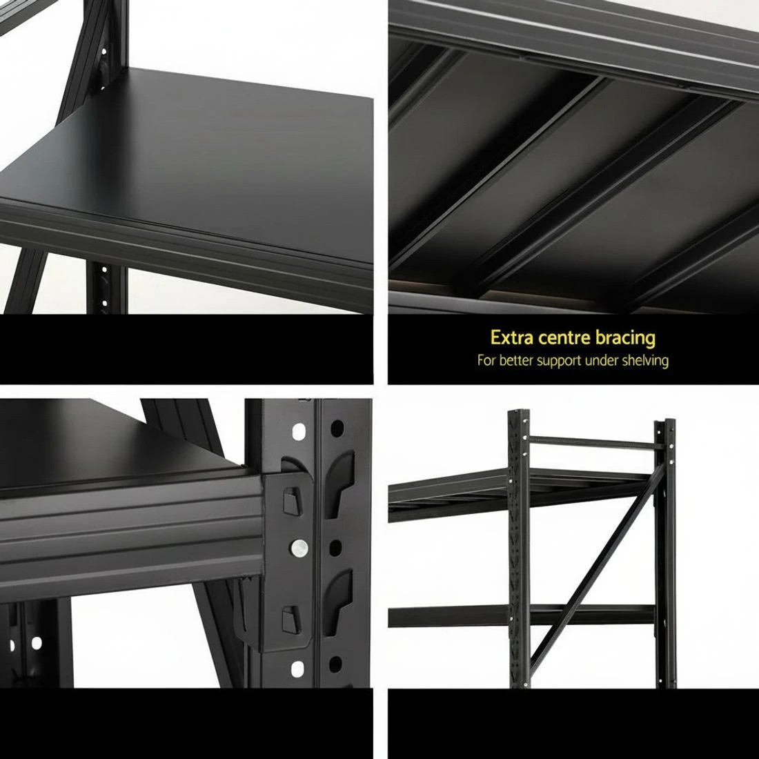 6 Giantz 4Mx1.8M Garage Shelving Warehouse Rack - Black, 6 of 6