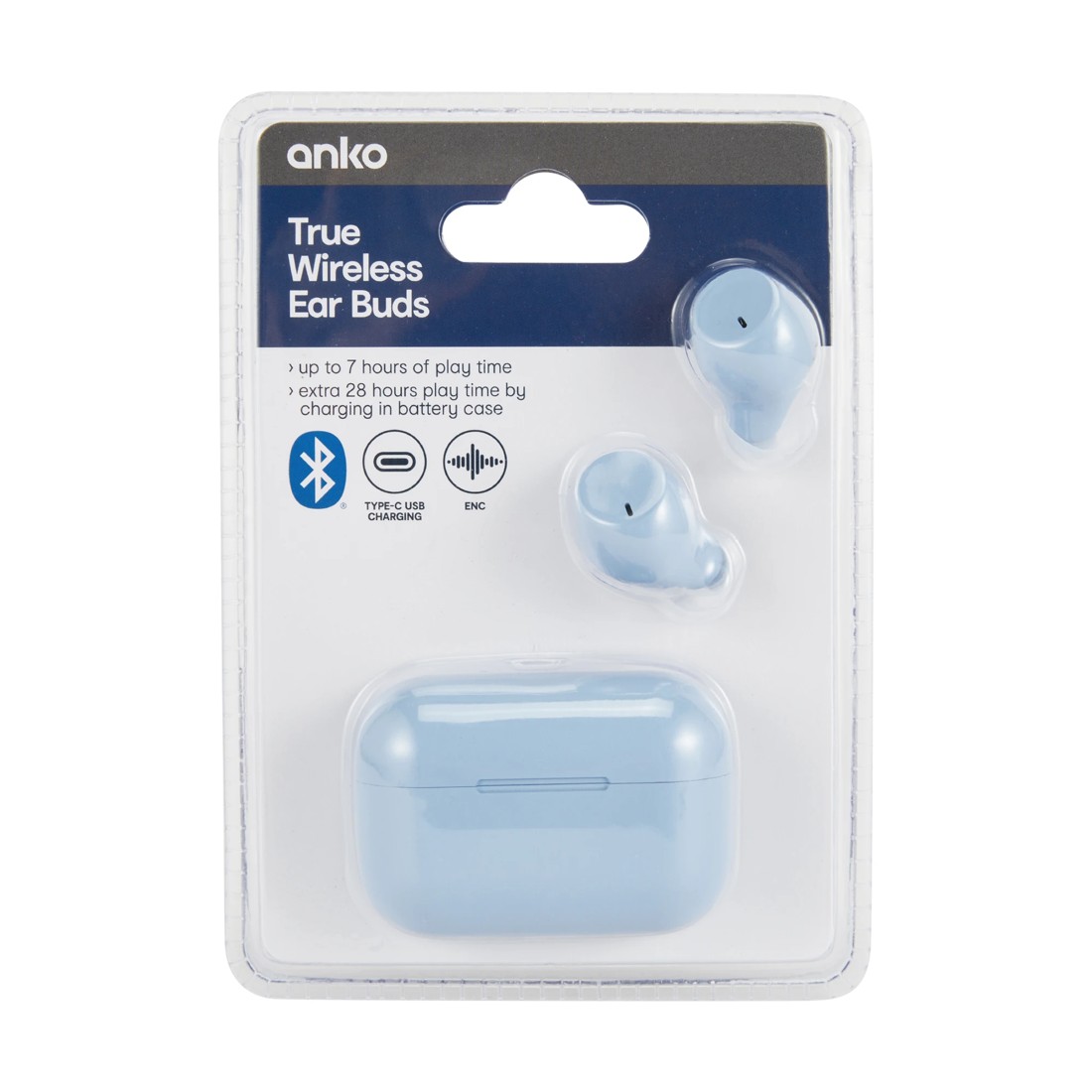 6 True Wireless Stereo ENC Ear Buds - Blue, 6 of 6