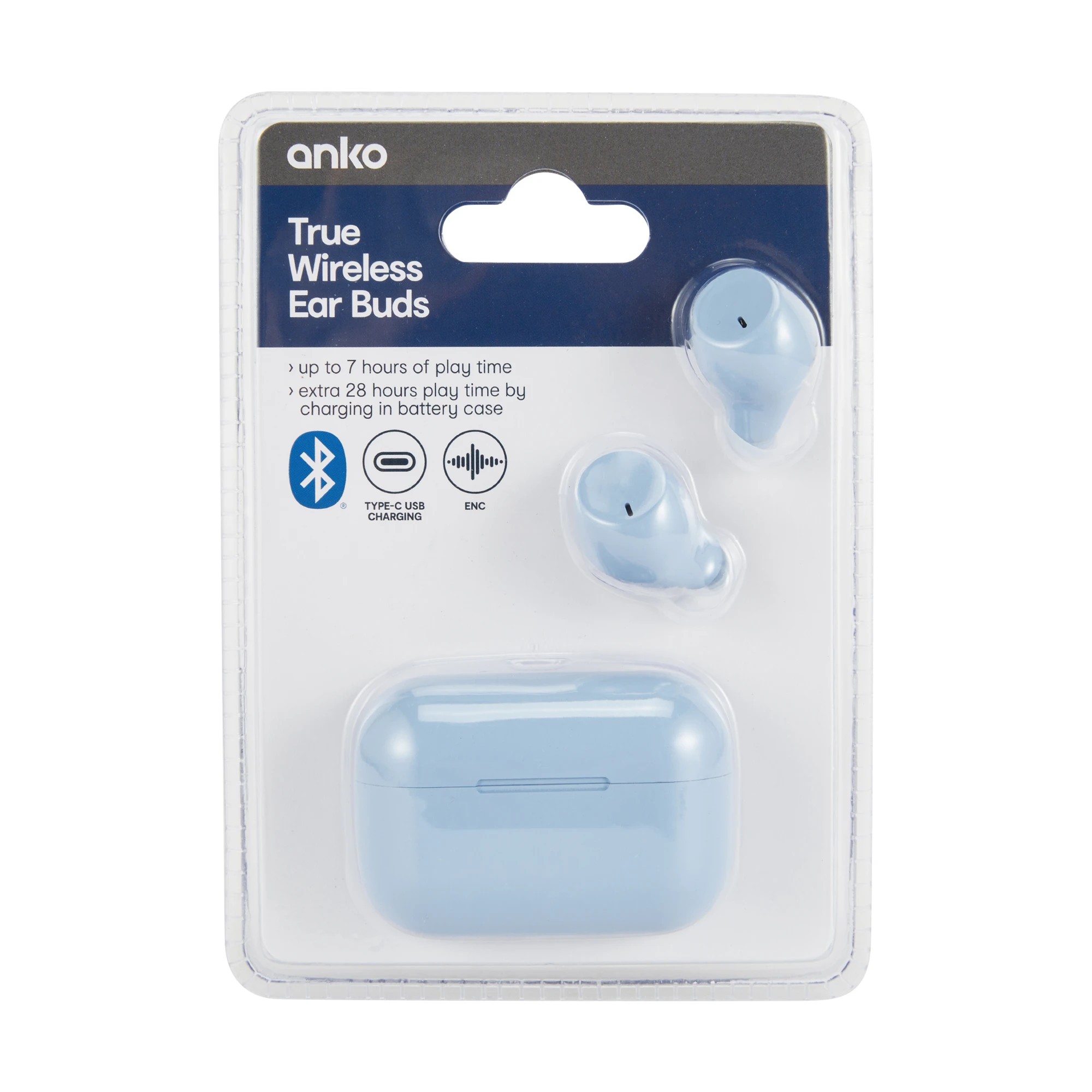 6 True Wireless Stereo ENC Ear Buds - Blue, 6 of 6