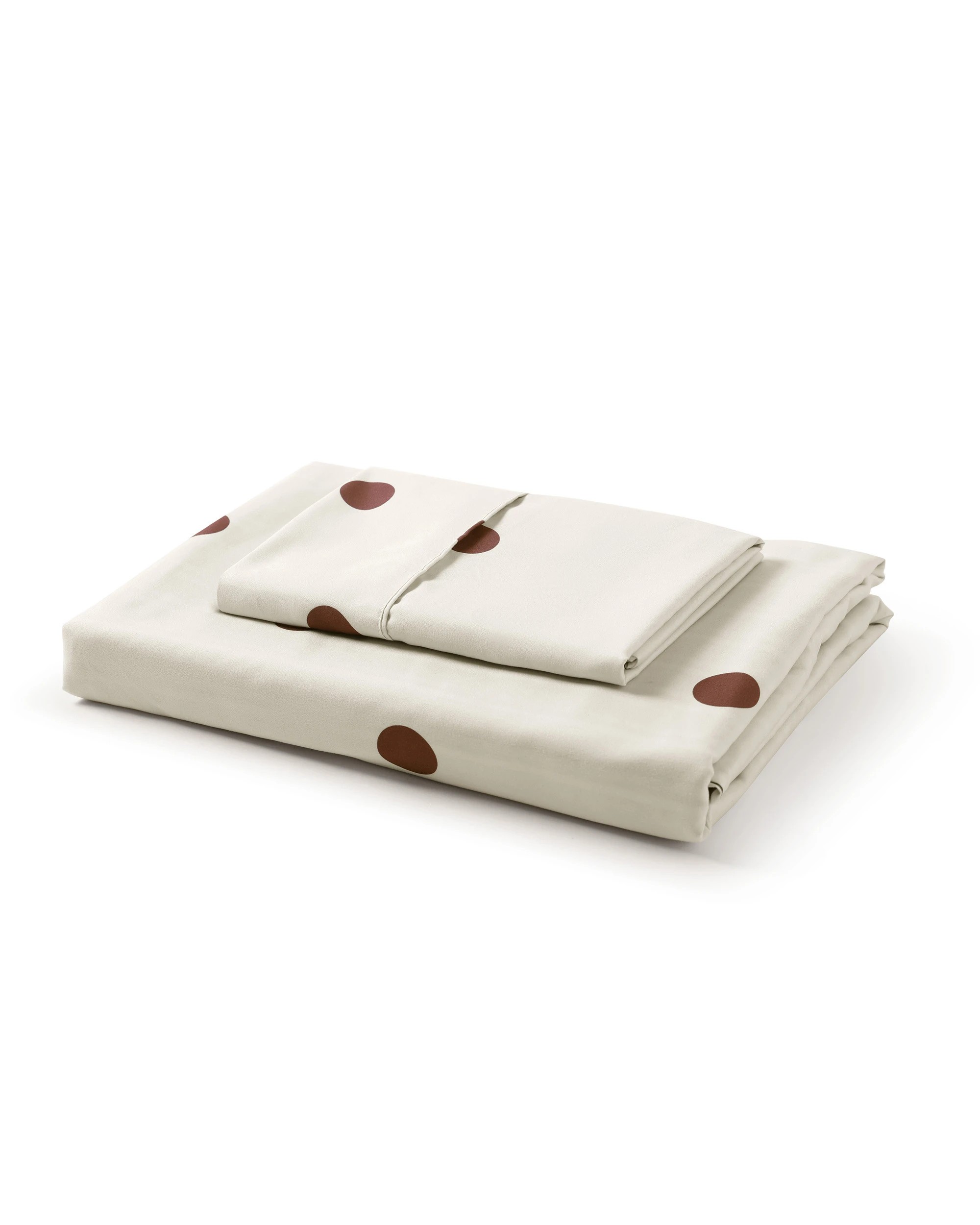 6 Dreamaker Pippa Polka Dot Fitted Sheet Set - Single Bed - Natural, 6 of 6