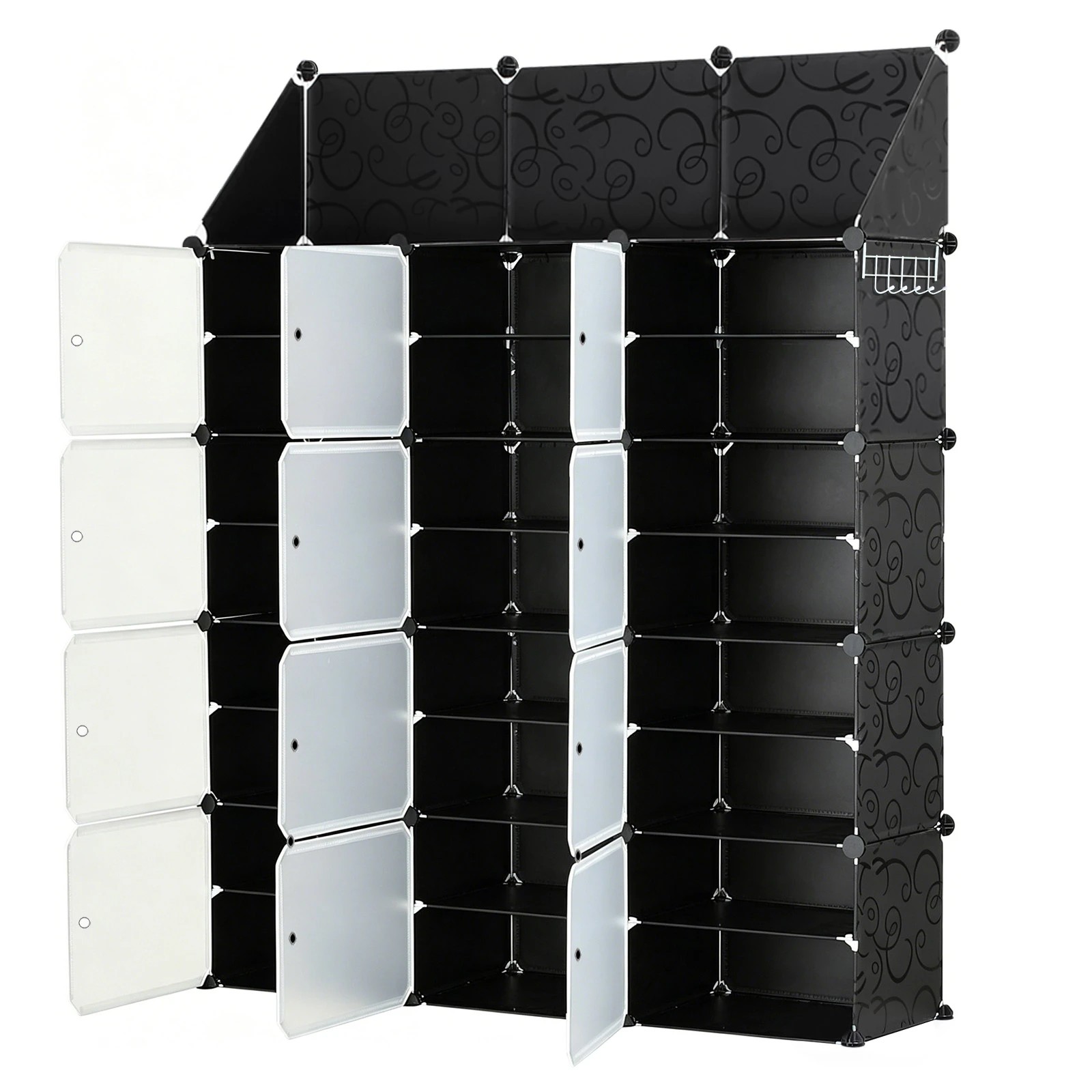 2 Ausway 48 Pairs Stackable Shoe Storage Box Organiser Cube DIY Cabinet Rack Shelf 24 Tier, 2 of 4
