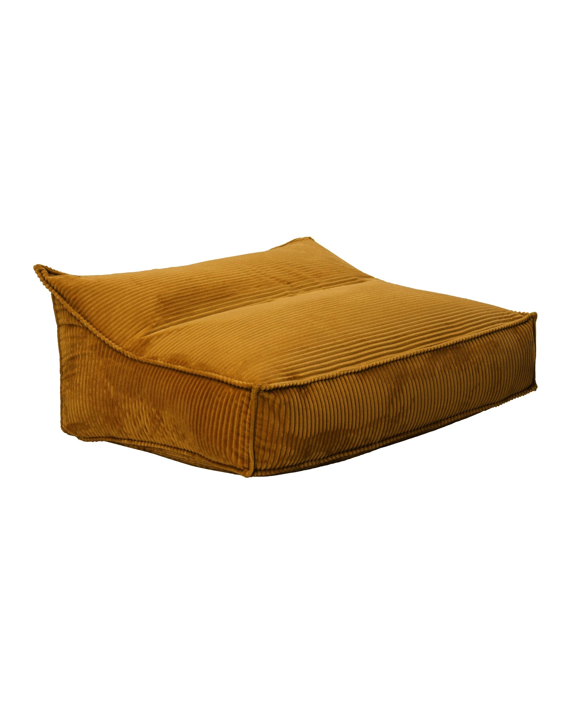 3 Cadence & Co. Wilde Ribbed Luxe Fleece Double Sofa Bean Bag Lounge Cover - Mustard, 3 of 9