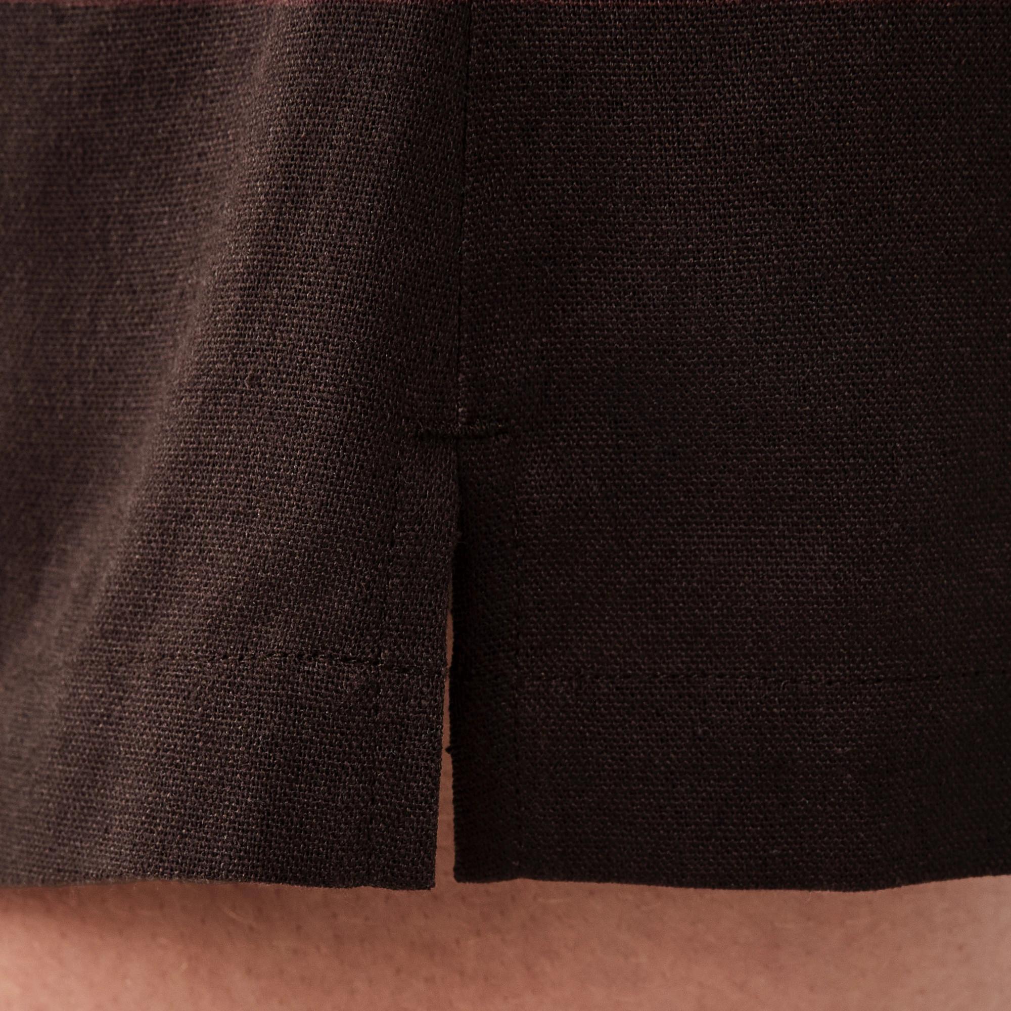 6 Linen Blend Mini Skort Melt Brown, 6 of 8