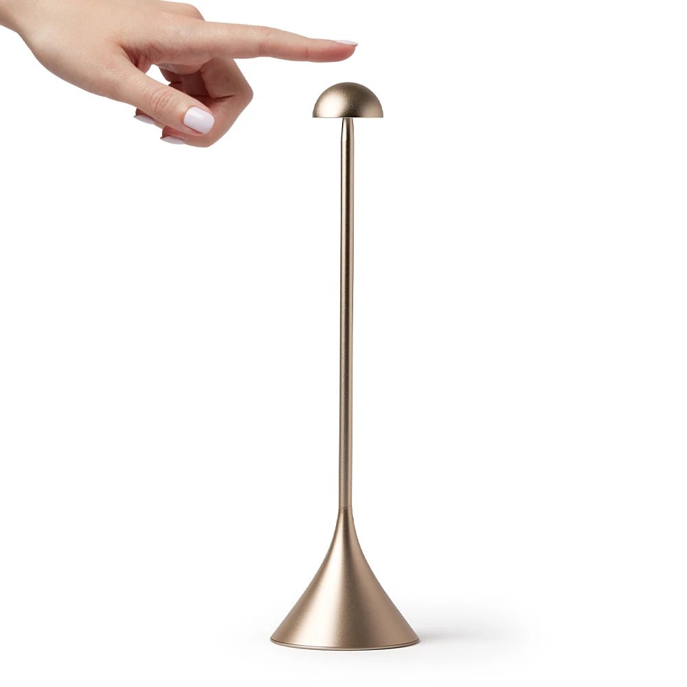 2 Lexon Steli Dome Infinitely Pairable Table Lamp - Gold, 2 of 5
