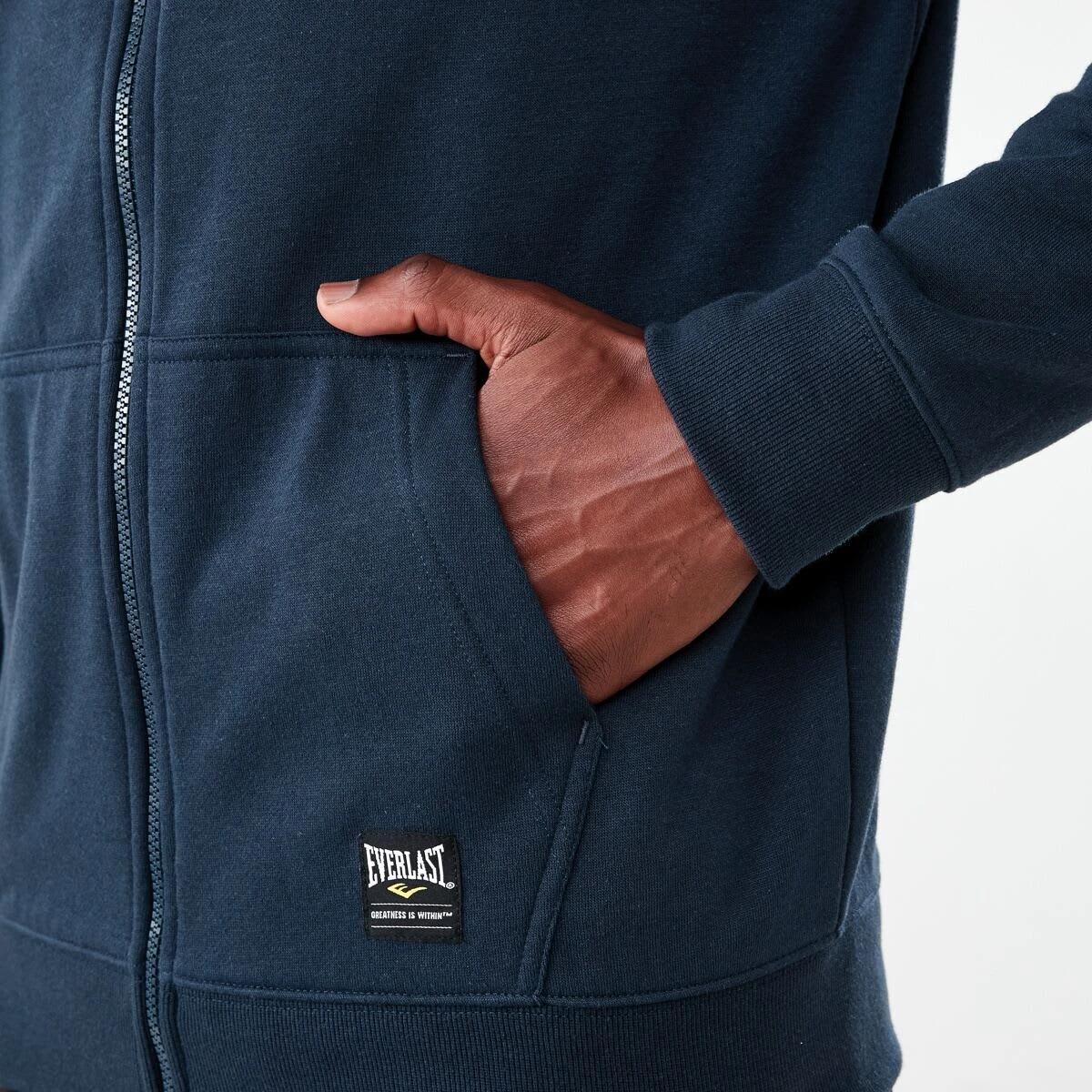 7 Everlast Mens Zip Through Hoodie EVER NAVY, 7 of 8