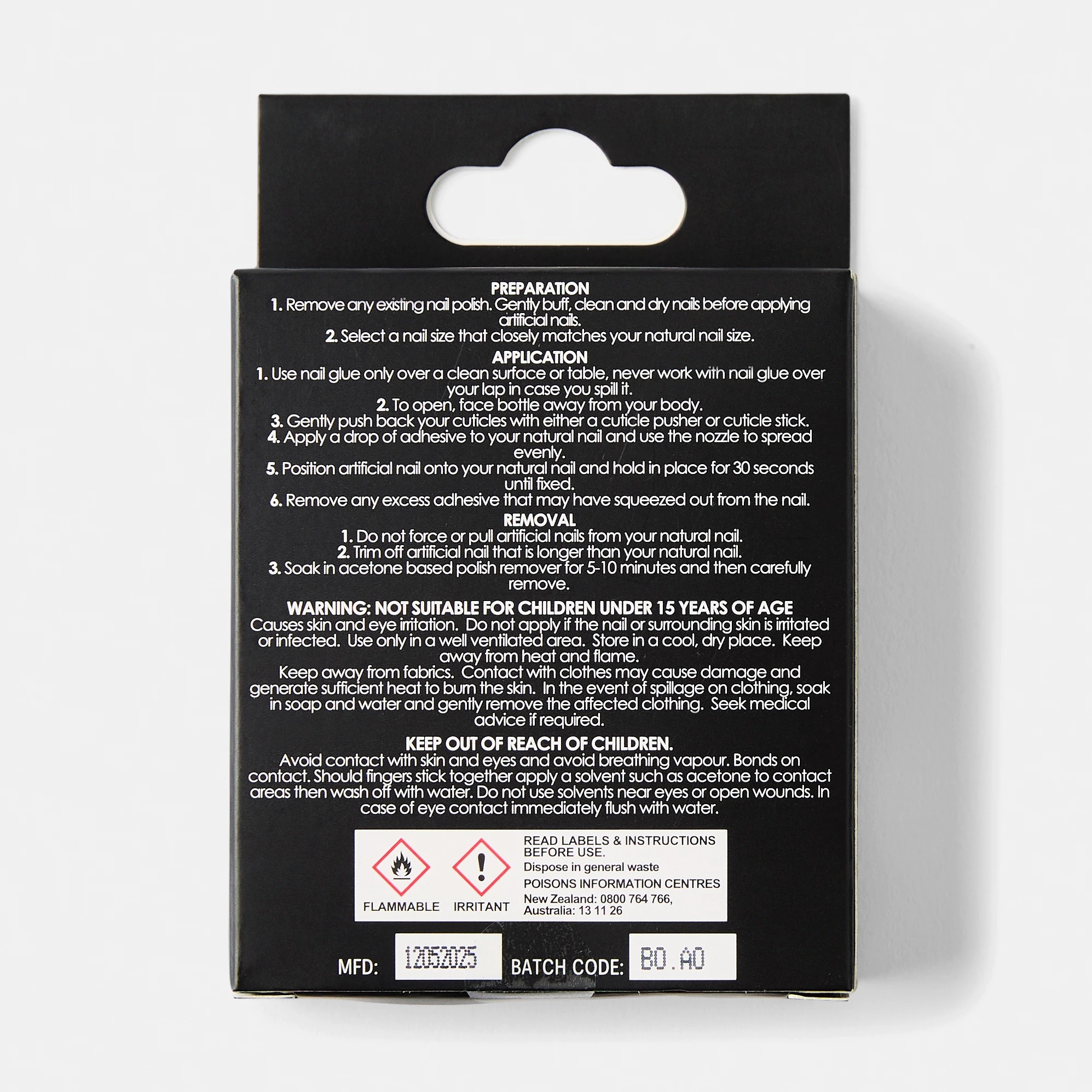 2 OXX Cosmetics 24 Pack Artificial Nails with Adhesive - Short Square Shape, French Tip, 2 of 5