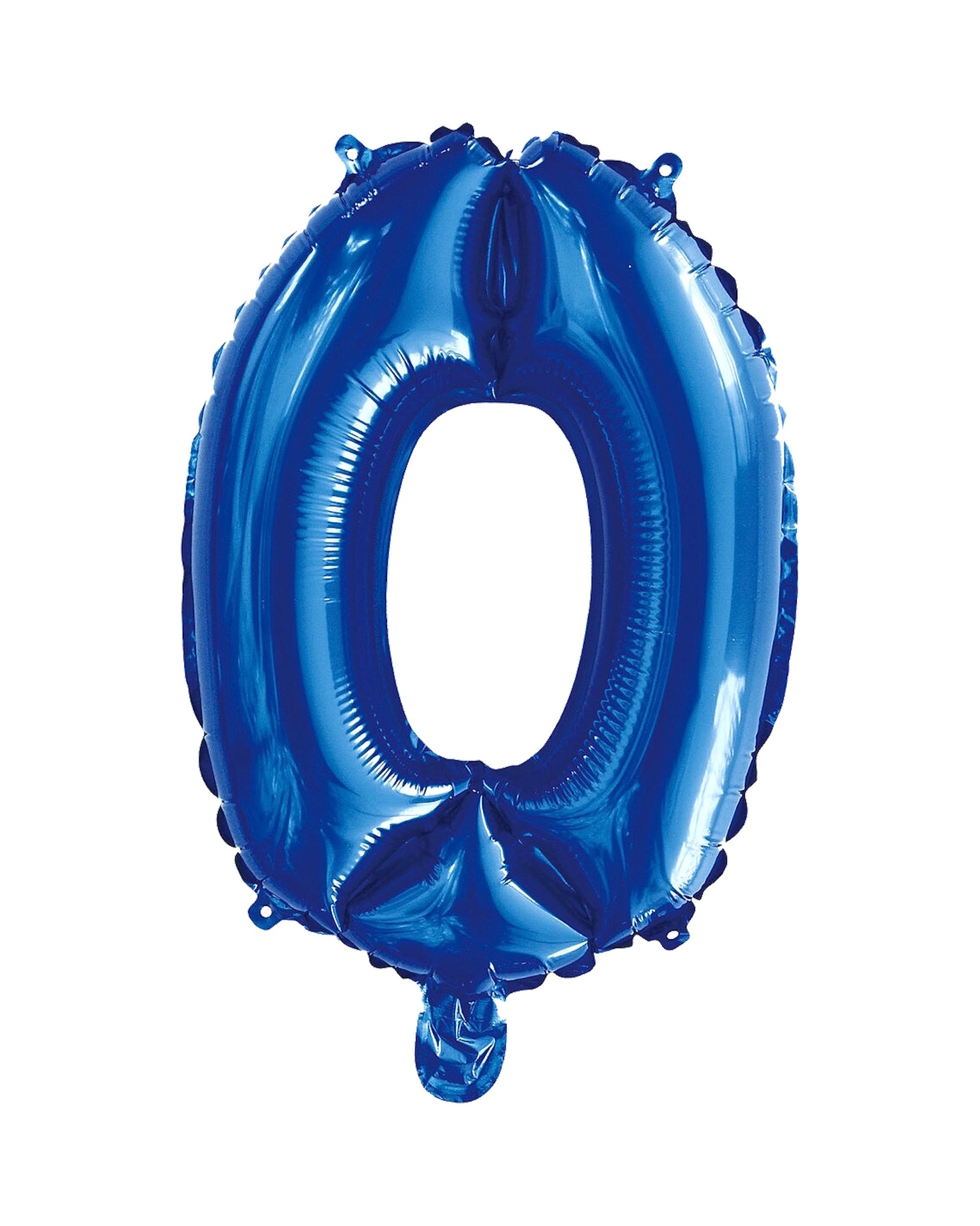 1 Meteor Number 0 Foil Air Fill Balloon 35.5cm - Blue, 1 of 2