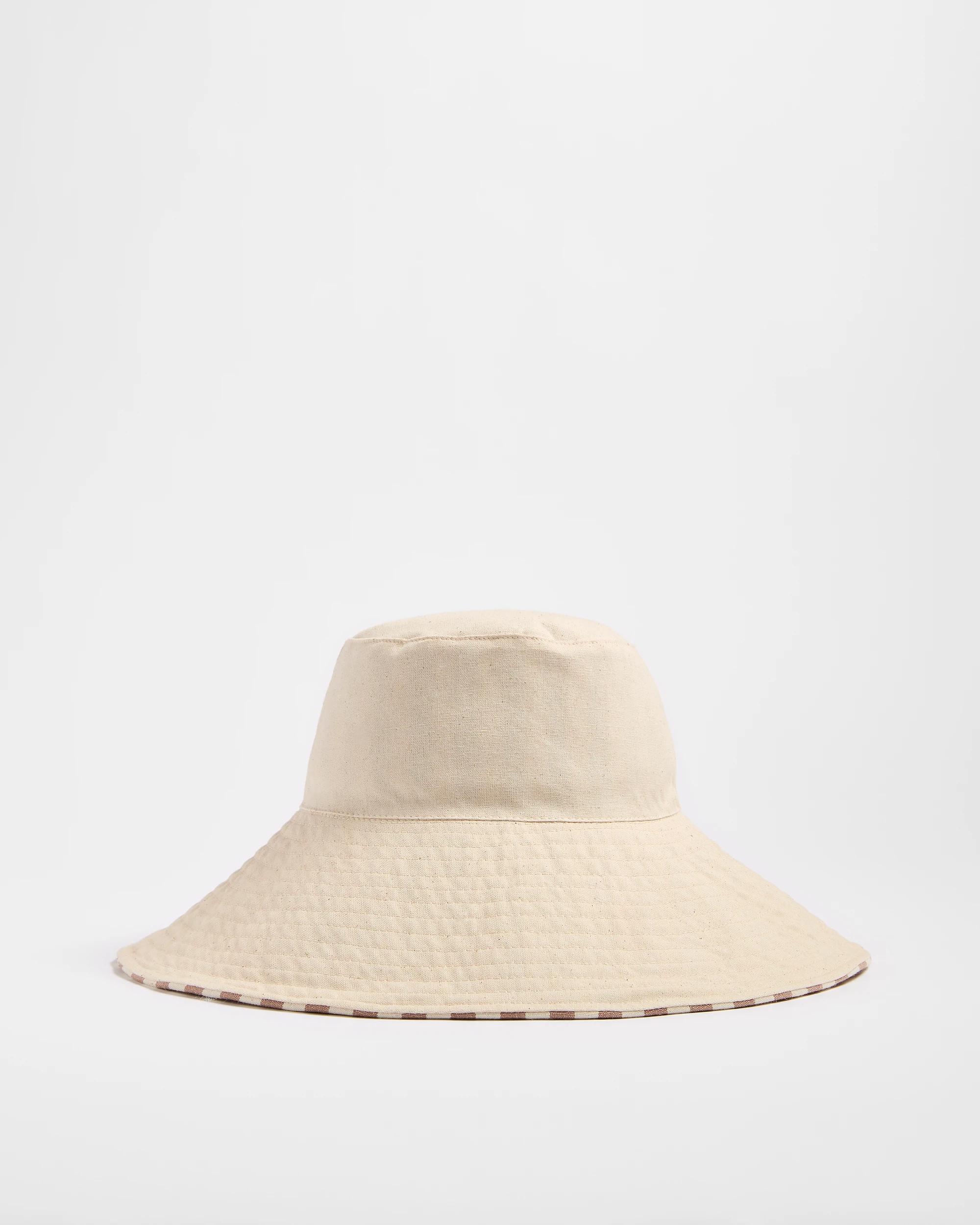 3 Target Womens Wide Brim Reversible Bucket Hat NATURAL STRIPE, 3 of 3