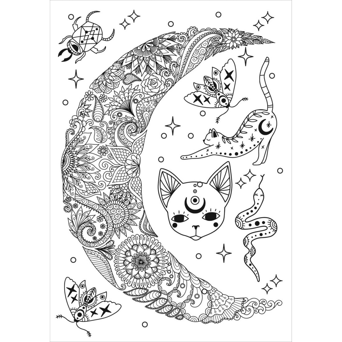 2 Colour-Your-Own Witchery Mindful Poster Art - Book, 2 of 3