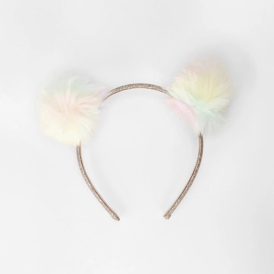 3 Pom Pom Headband - Gold Tone, 3 of 4