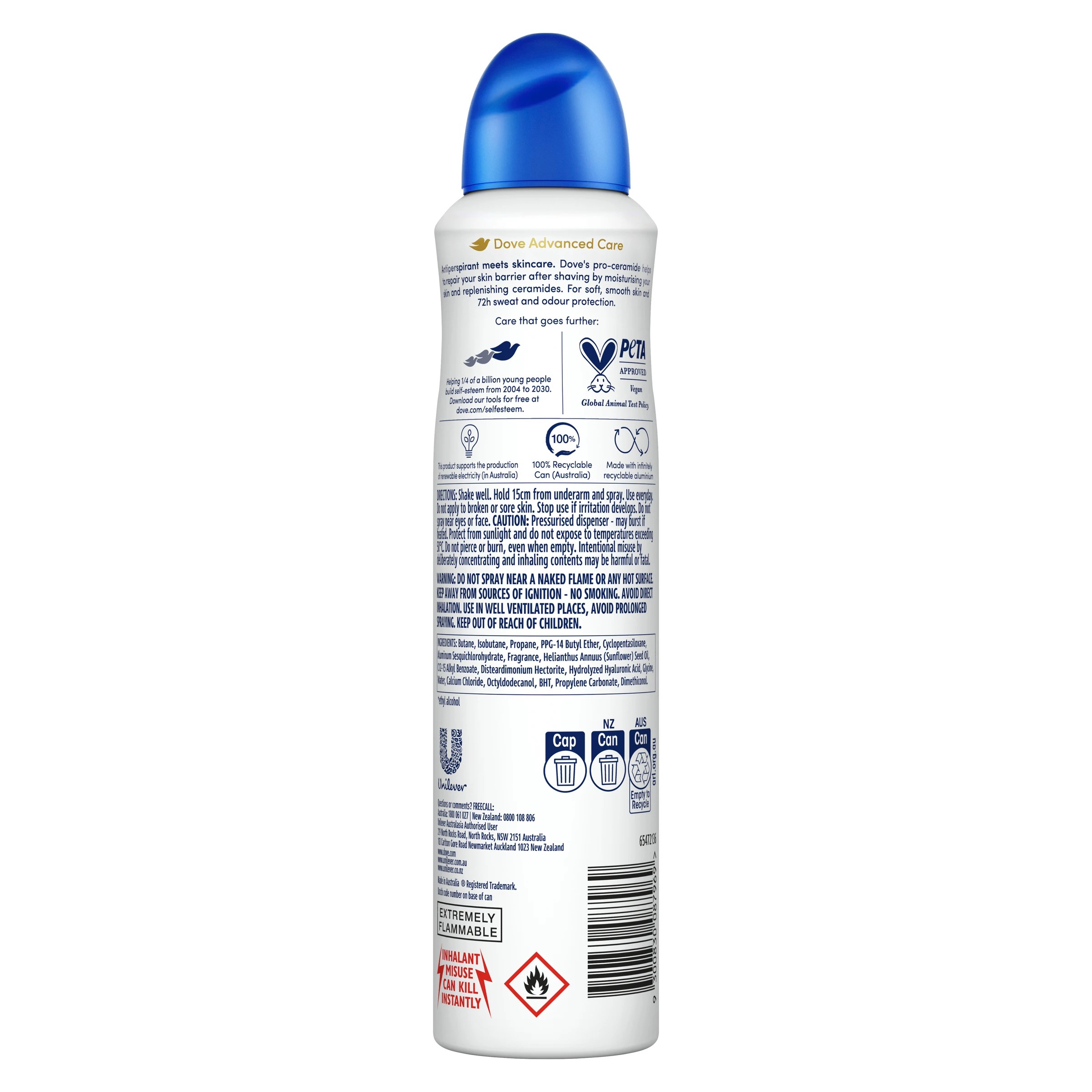 2 Dove Advanced Care Original Antiperspirant Deodorant 250ml, 2 of 6