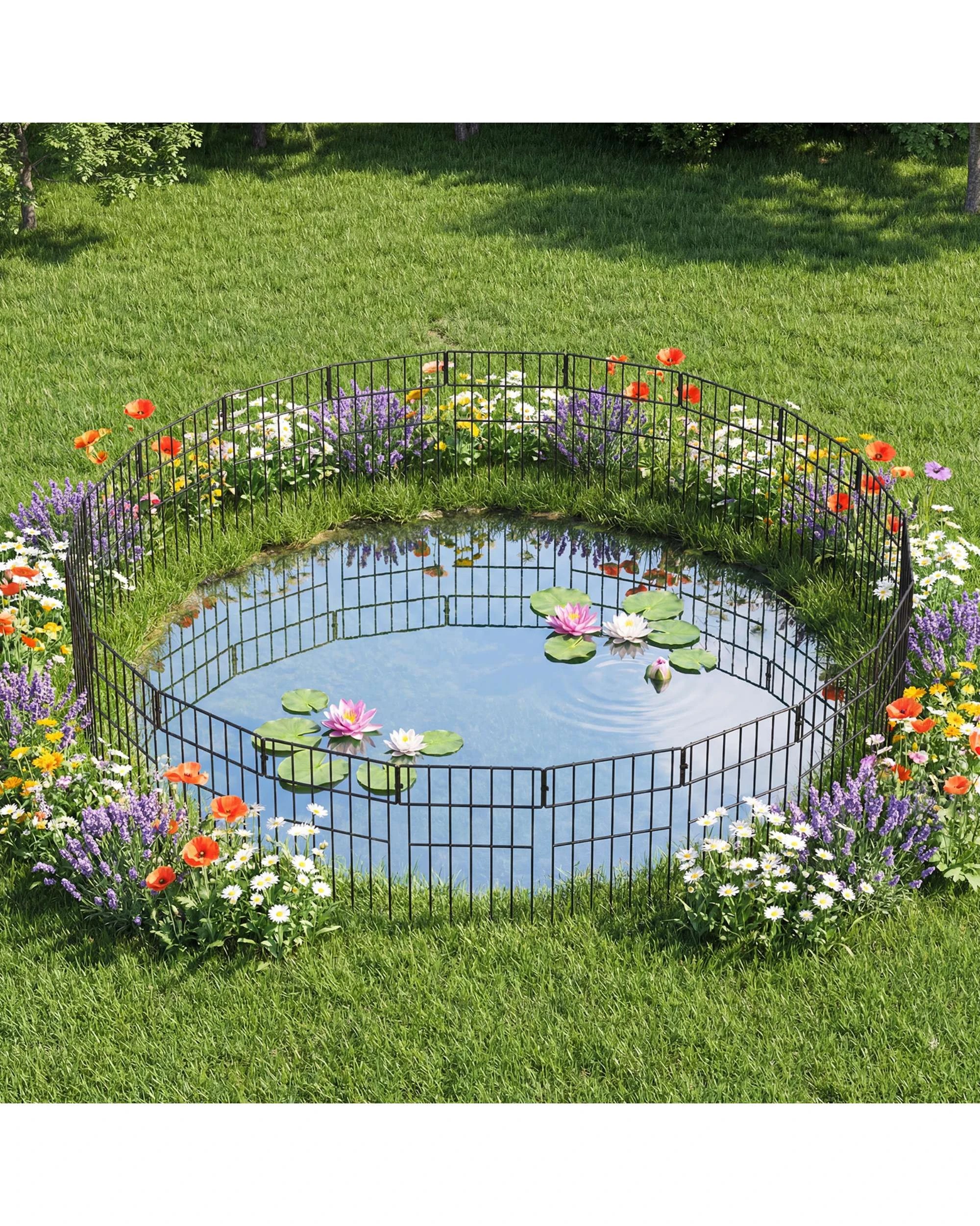 4 Advwin Garden Fence DIY Flower Bed Pet Barrier Border, 4 of 8