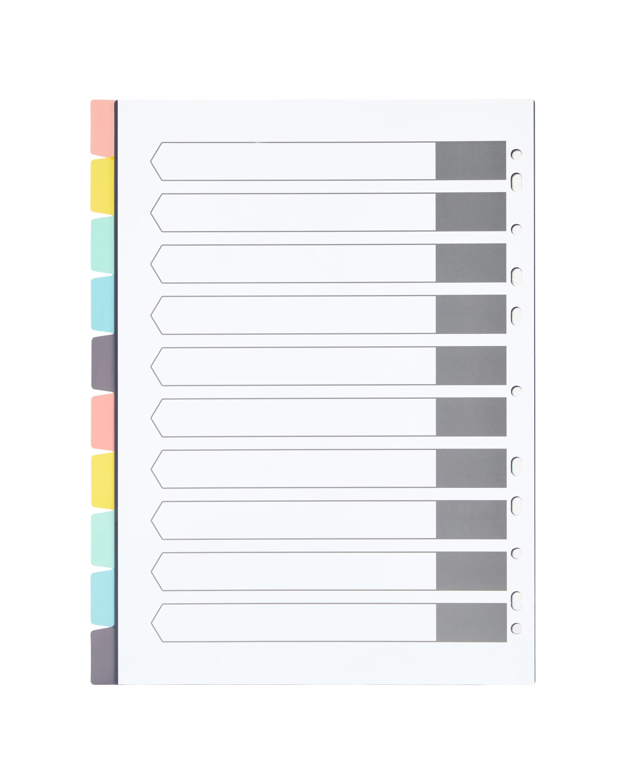 3 10 Tab Plastic Dividers, 3 of 6