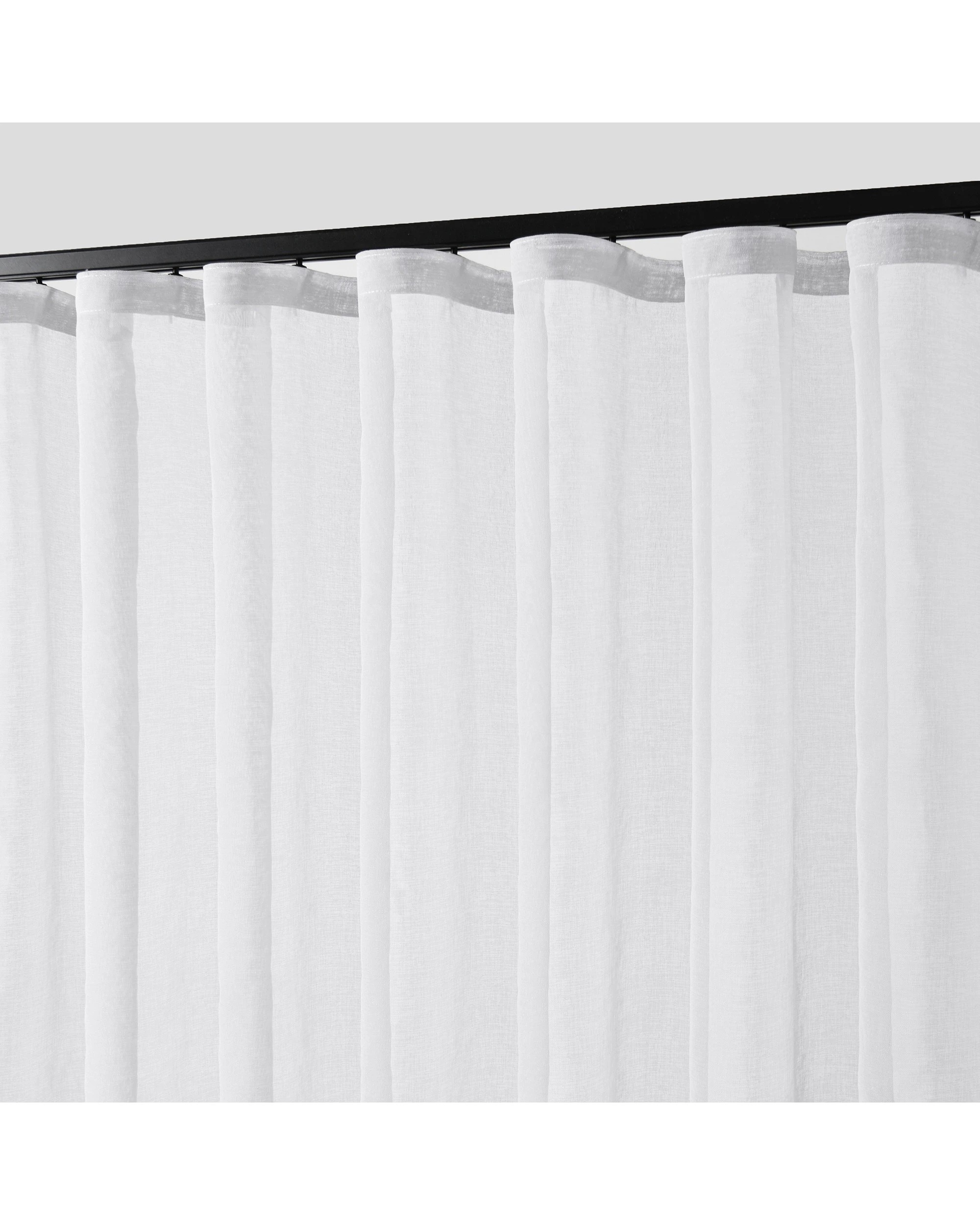 2 Cadence & Co. Kirra Sheer S-Fold Curtain 485x280cm - Fits 280cm Track - White, 2 of 4