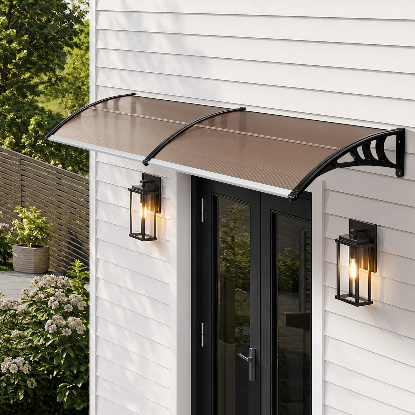 3 Livsip Window Door Awning Canopy Outdoor Patio Rain Cover Sun Shield 0.76mx3m - Brown, 3 of 8