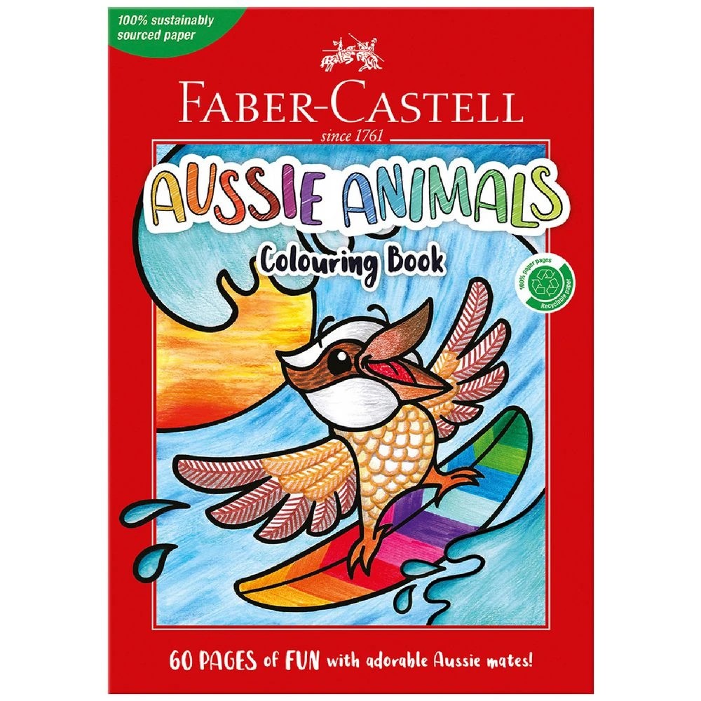 1 Faber-Castell Aussie Animals Colouring Book 60 Pages, 1 of 4