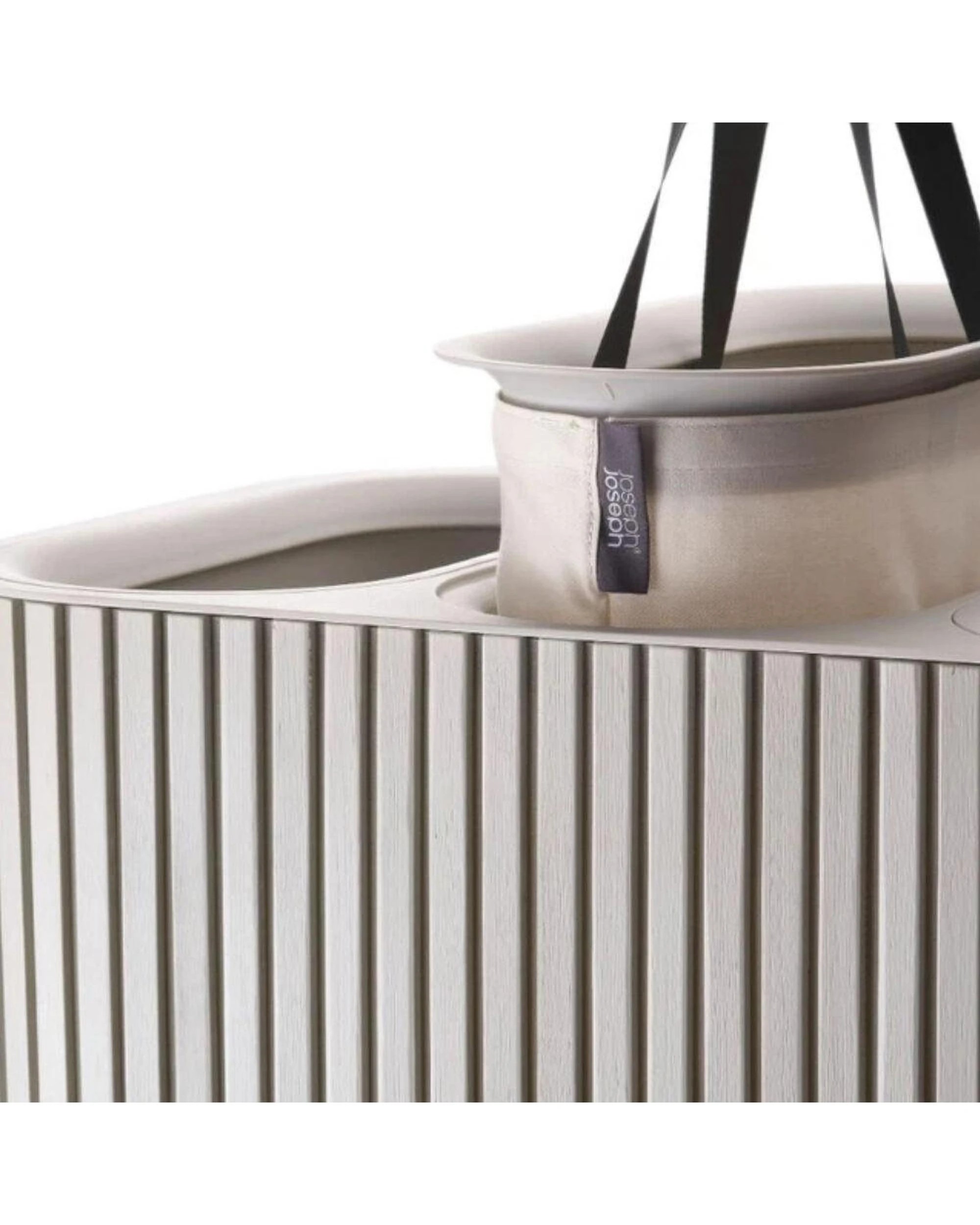 3 Joseph Joseph Tota Trio Luxe 90L Laundry Separation Basket Ecru, 3 of 7