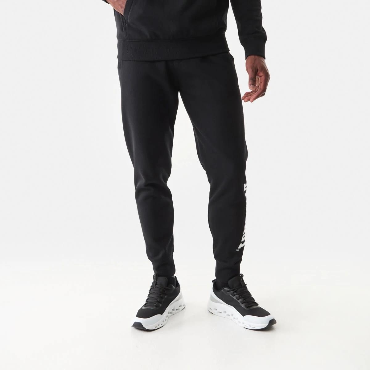 2 Everlast Mens Block Trackpants EVER CLASSIC BLACK, 2 of 7