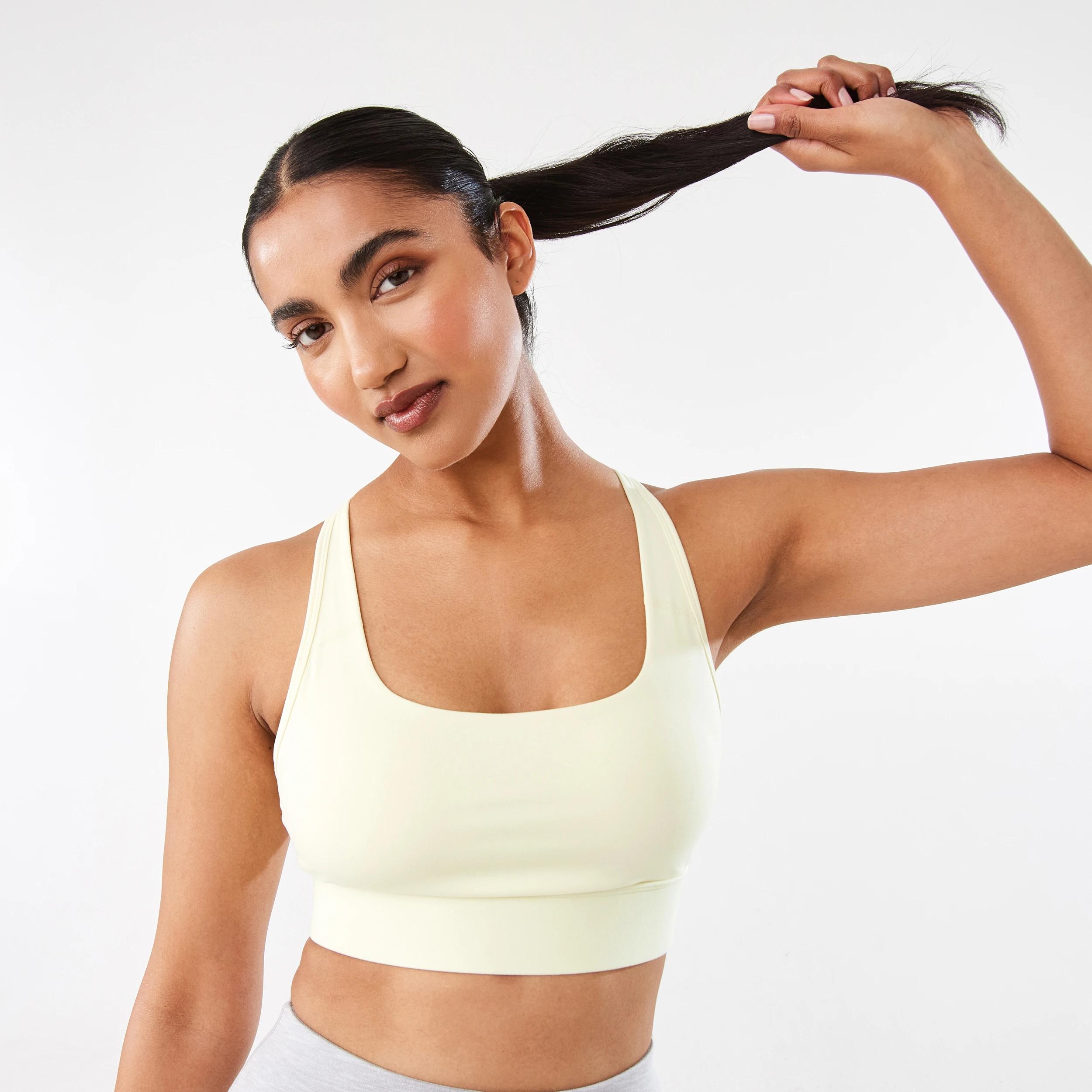 1 Active Womens Performance Crop Top LEMON MIST, 1 of 9