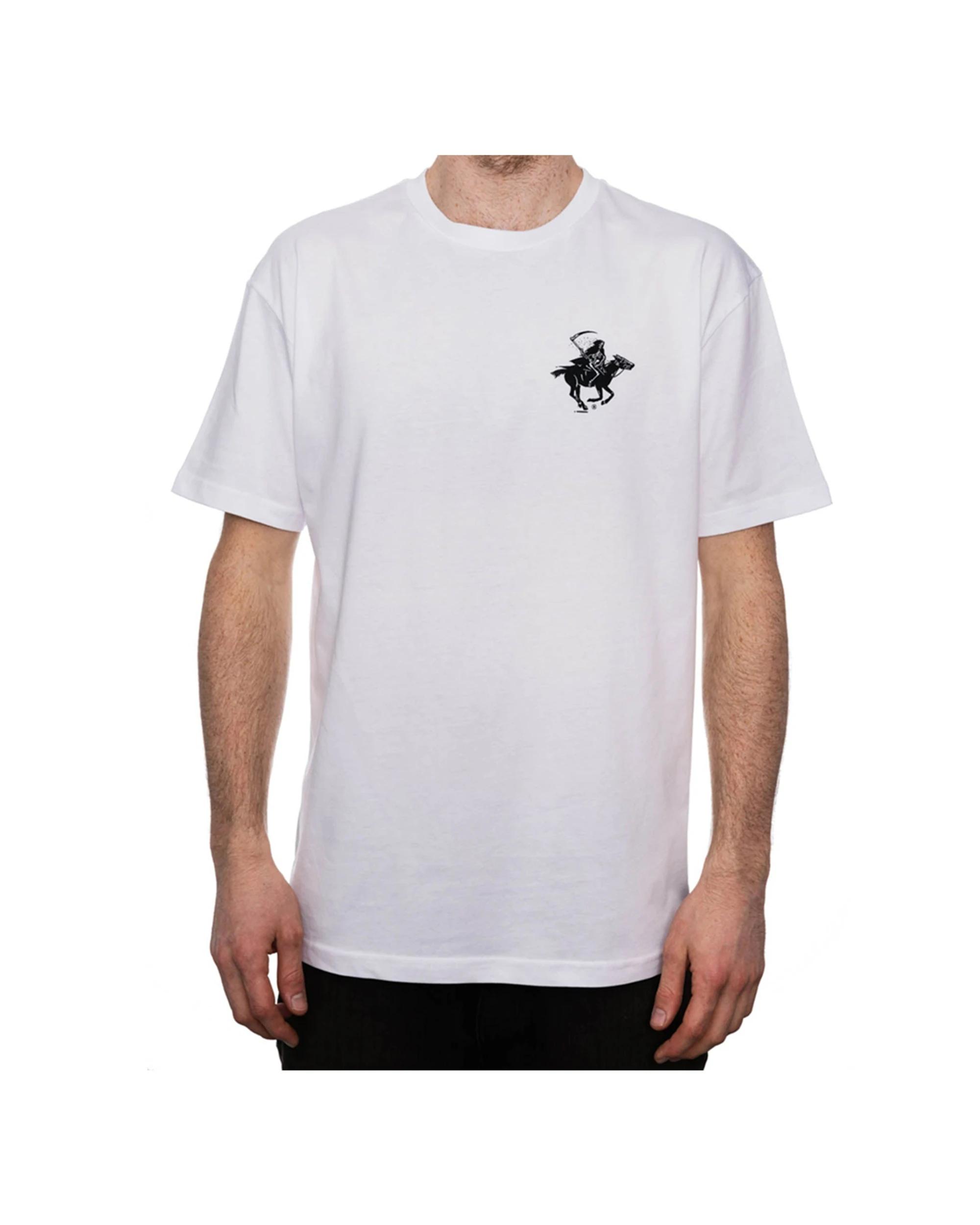 1 Killer Speed Co. Men Polo Reaper Tshirt Relaxed Fit Crew Neck Everyday Wear WHITE, 1 of 2