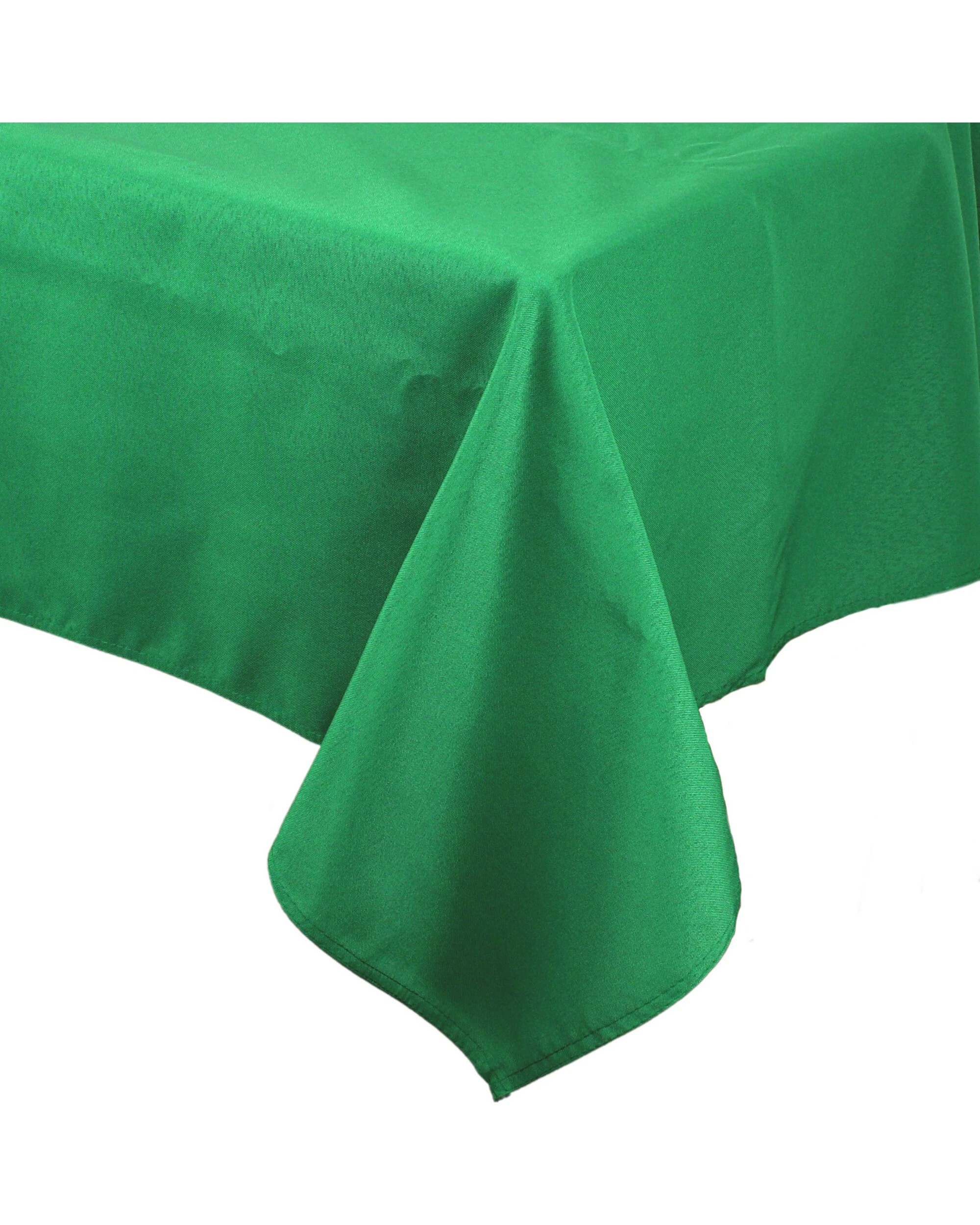 1 Partyrama Green Rectangular Fabric Tablecloth 137cm x 243cm - Green, 1 of 1