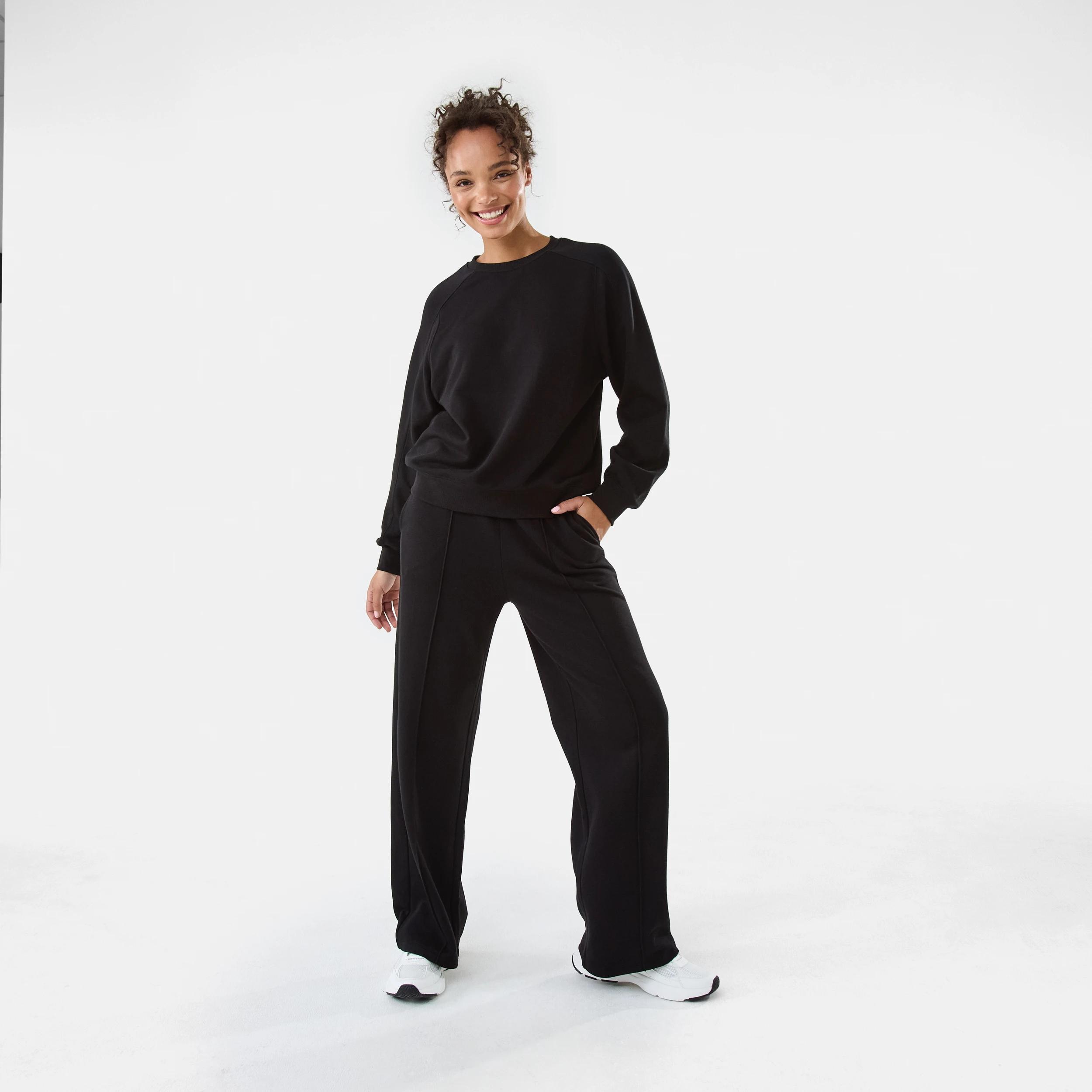 2 Active Womens French Terry Trackpants BLACK, 2 of 8