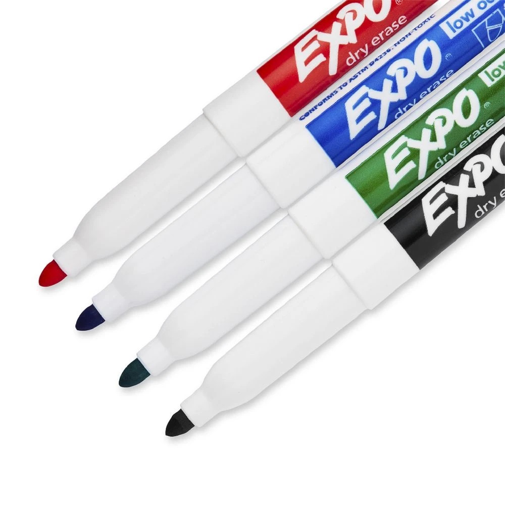 3 Expo Fine Whiteboard Markers Bullet Assorted 4 Pack, 3 of 4