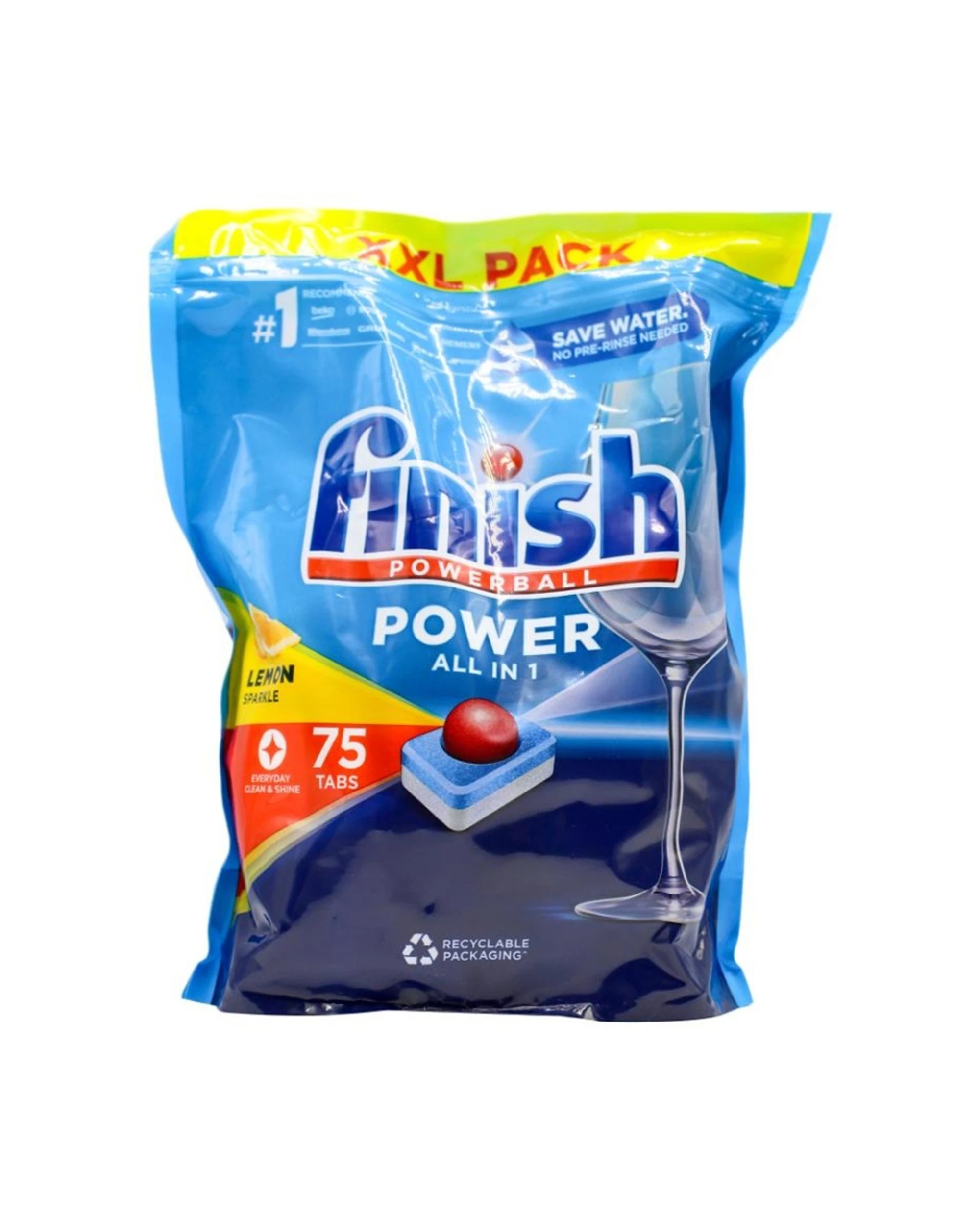 2 Finish Powerball Dishwashing Tablets Power All In 1 Lemon Sparkle 300pc, 2 of 3