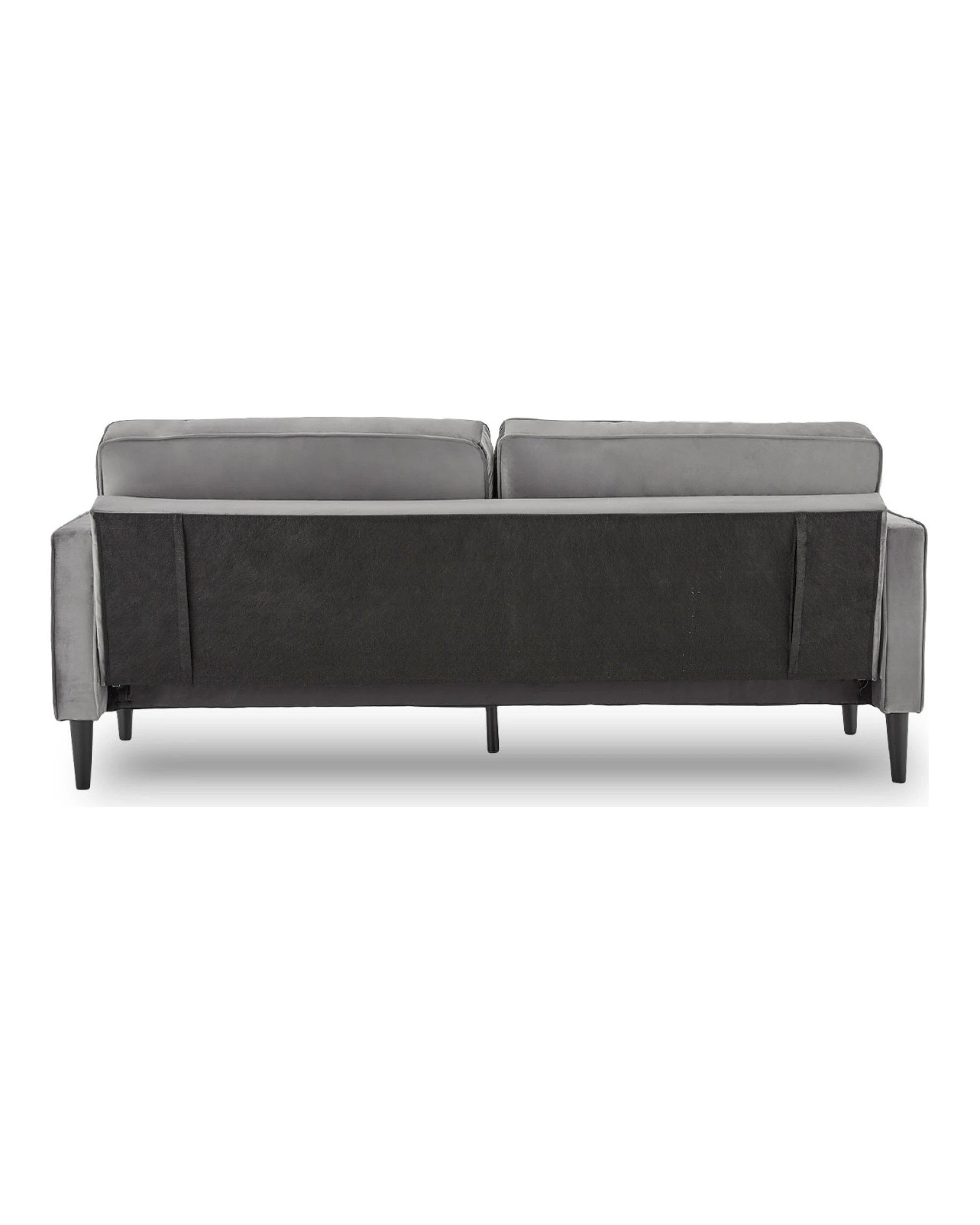 4 Sarantino Faux Velvet Sofa Bed Couch Furniture Lounge Suite Seat Grey, 4 of 10