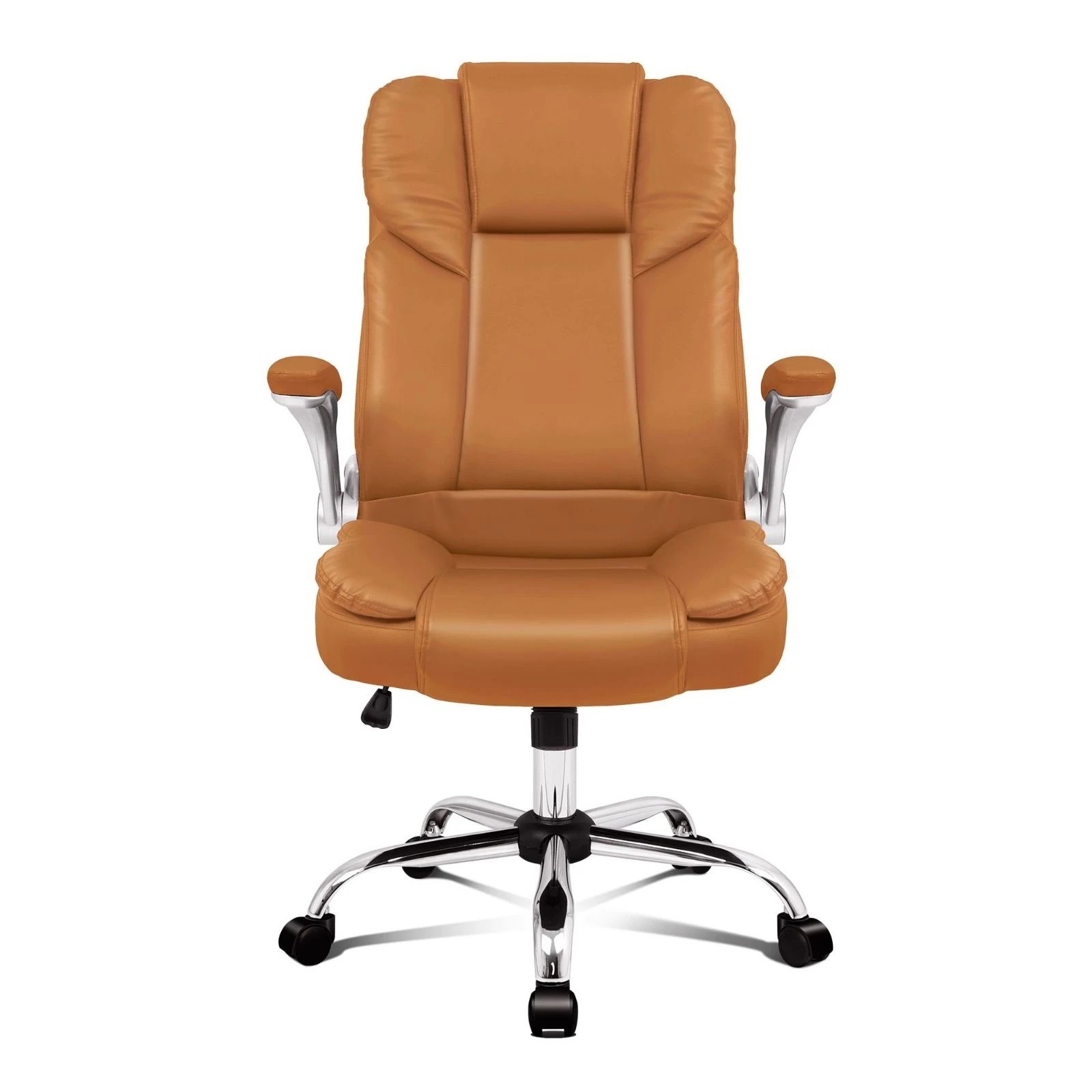 6 Alfordson Office Chair Executive Computer Gaming Racer PU Leather Work Seat - Brown, 6 of 10