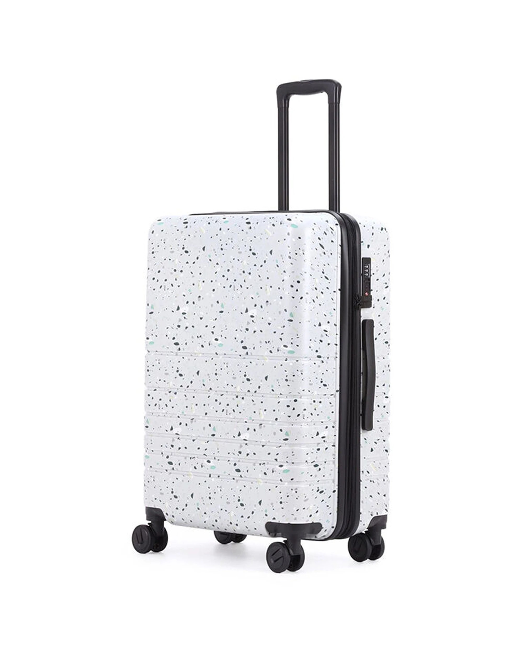5 Kate Hill Terrazzo Medium Travel Luggage Suitcase Lightweight 66x34cm - White, 5 of 8