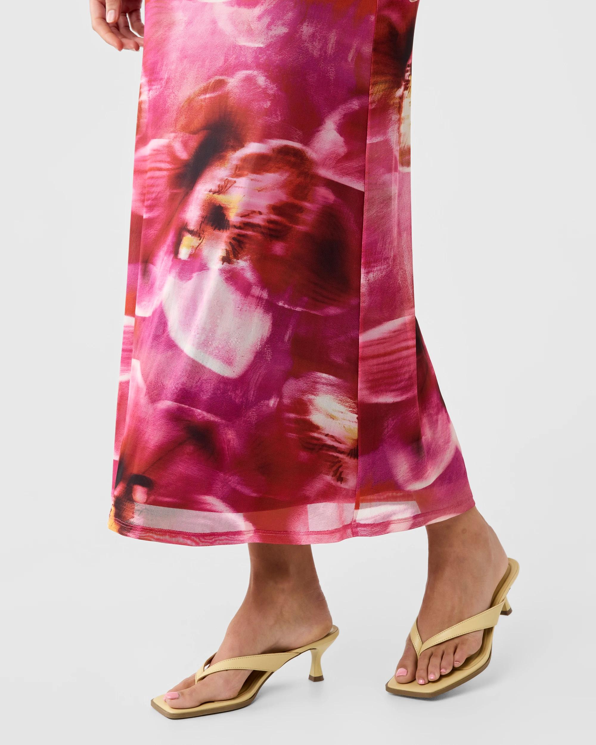 8 Sleeveless Mesh Halter Midi Dress Orchid, 8 of 9
