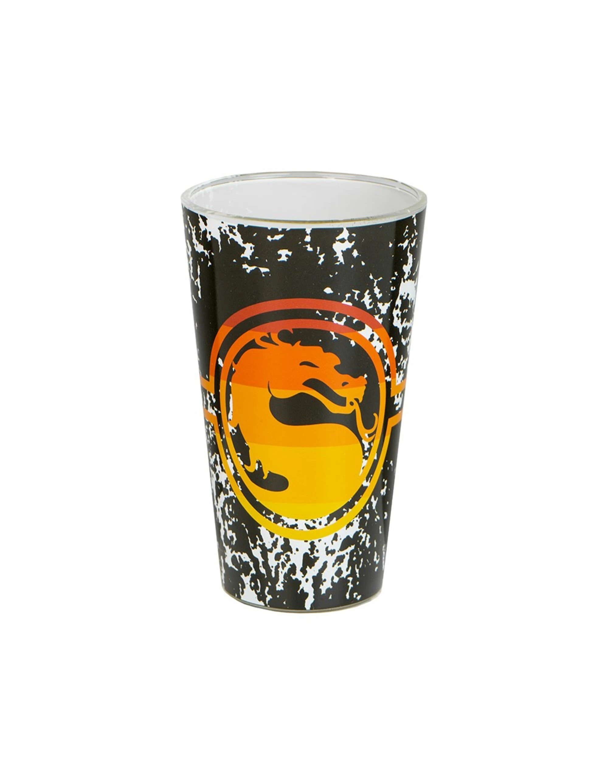 1 Mortal Kombat - Dragon Logo Drinking Glass - Black, 1 of 1