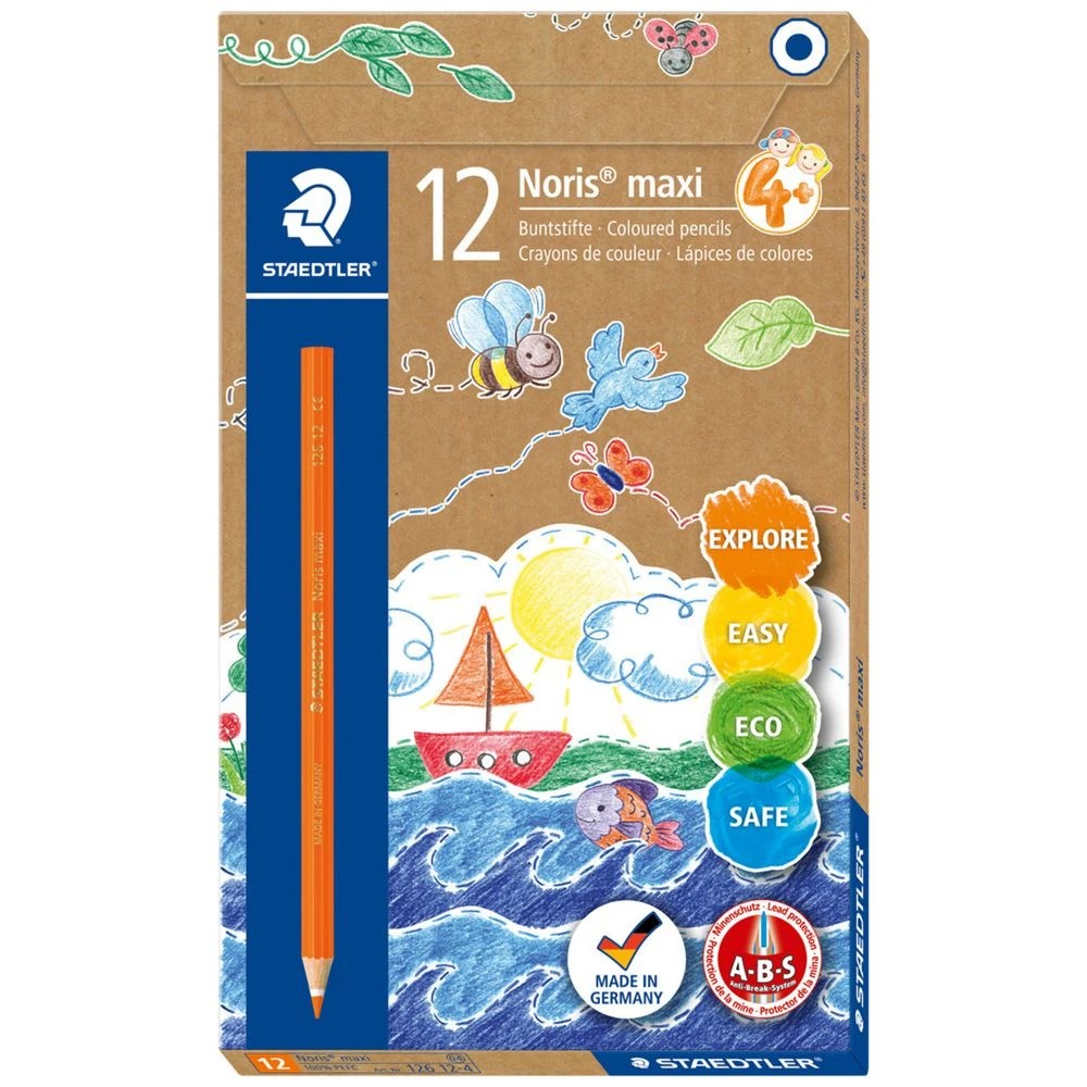 1 Staedtler Noris Maxi Learner Pencil Orange 12 Pack, 1 of 2