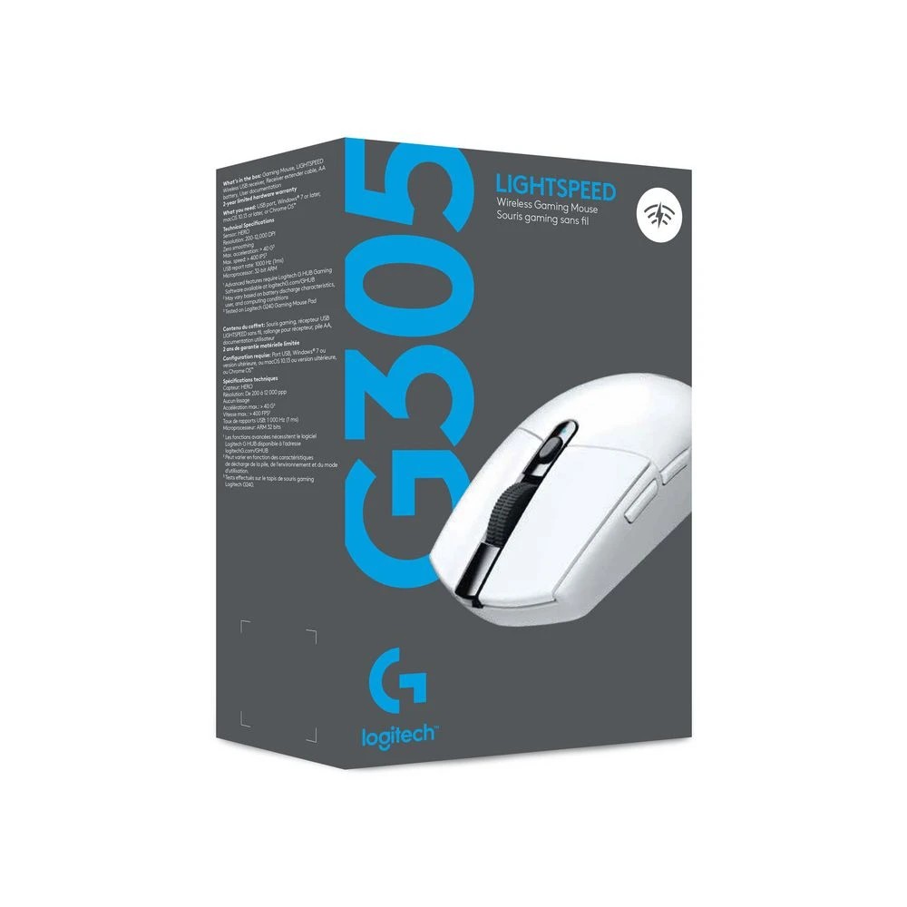 6 Logitech G305 LIGHTSPEED Wireless Gaming Mouse White, 6 of 7