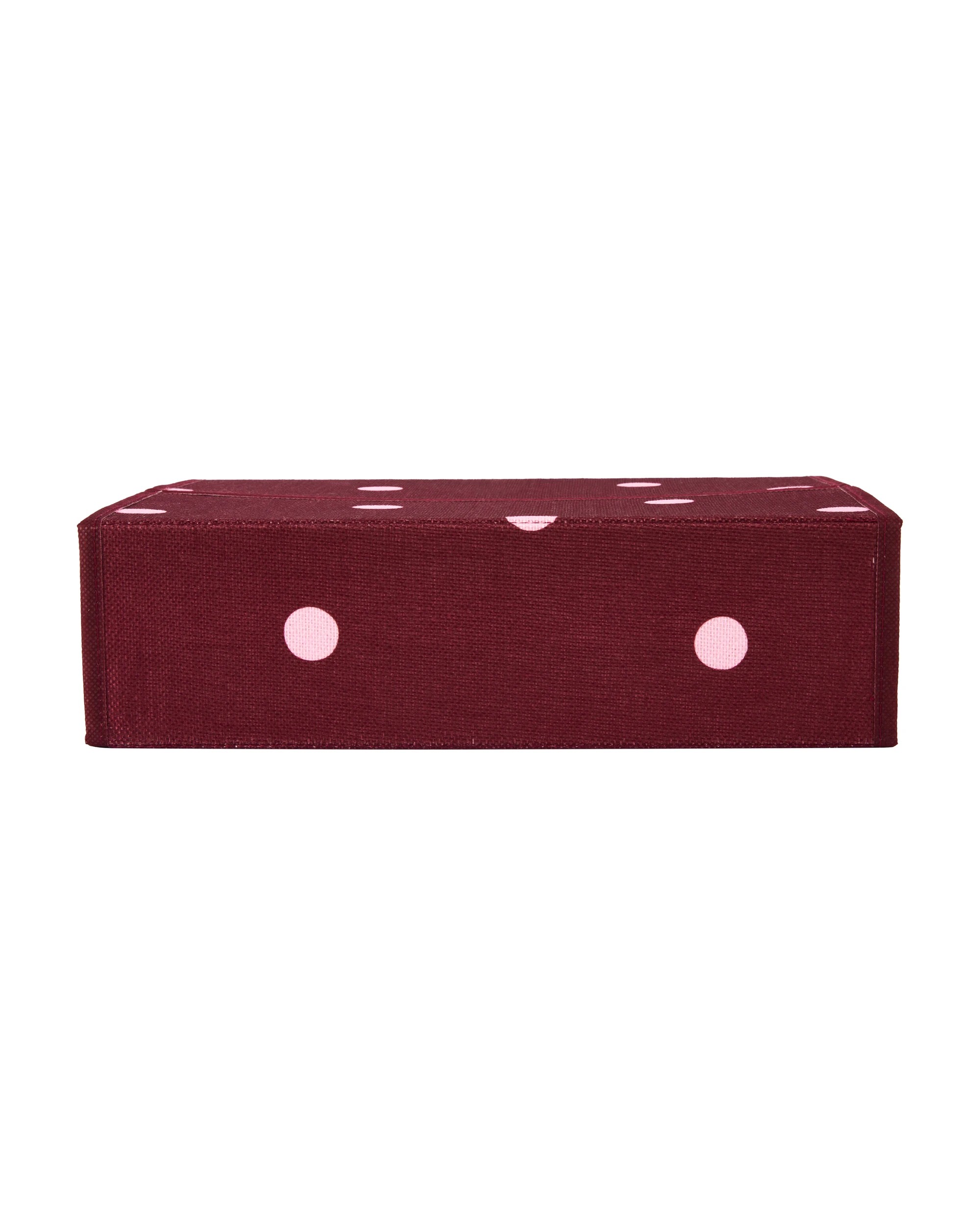 3 Linen Look Bed Box - Polka Dot, 3 of 10