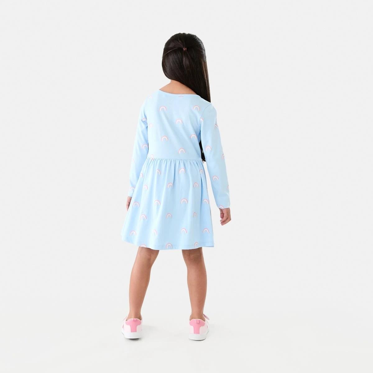 7 Long Sleeve Jersey Dress Rainbow, 7 of 9