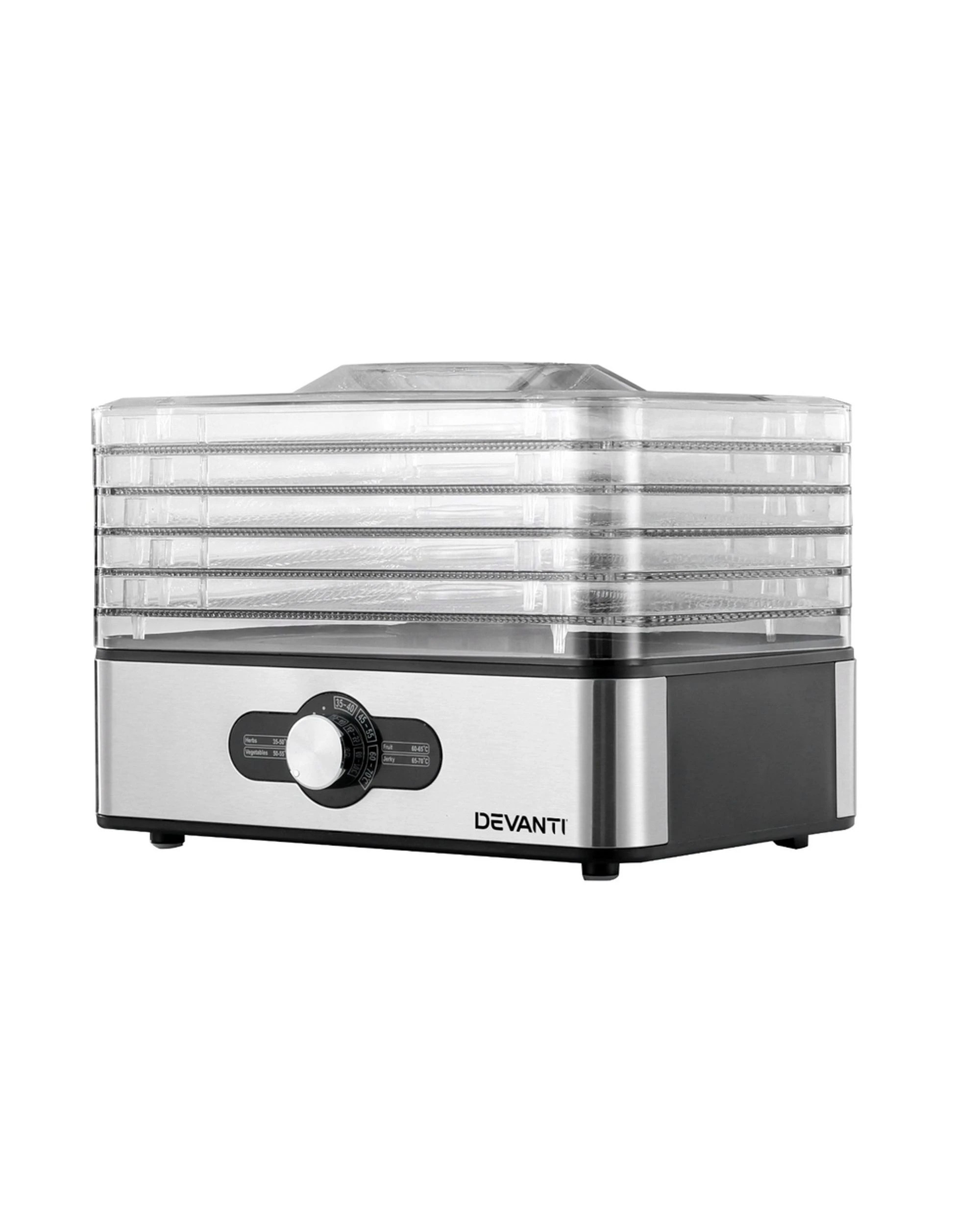 3 Devanti 5 Trays Food Dehydrator Stainless Steel Tray - Silver, 3 of 5