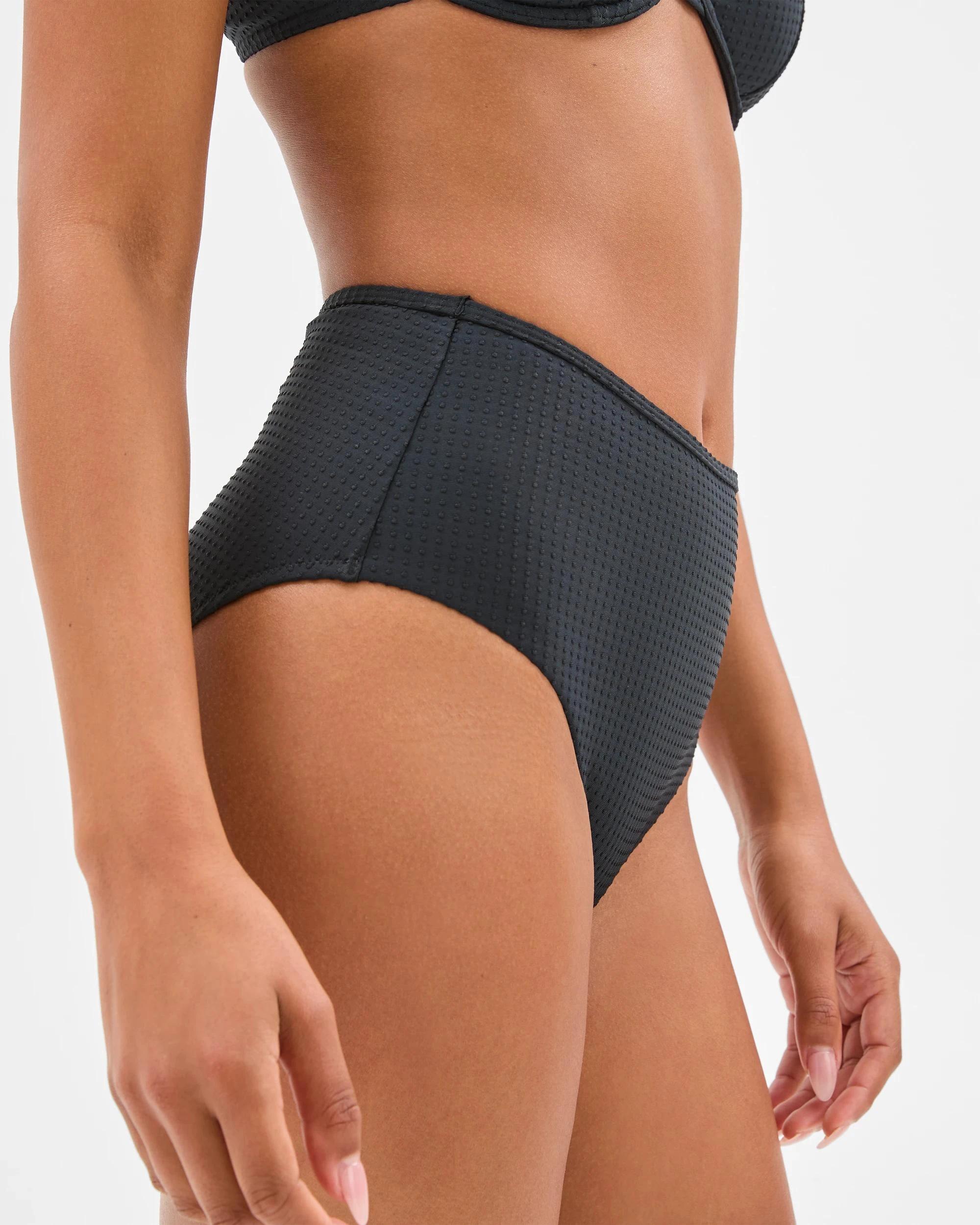 1 Target Resort Textured Bikini Bottoms BLACK, 1 of 8