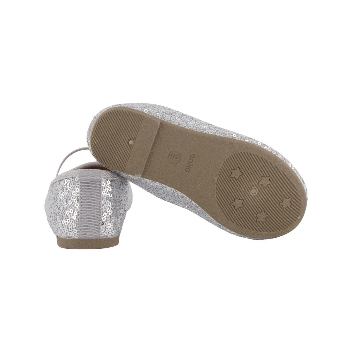 5 Junior Sequin Flats IRIDESCENT SILVER SEQUIN, 5 of 5