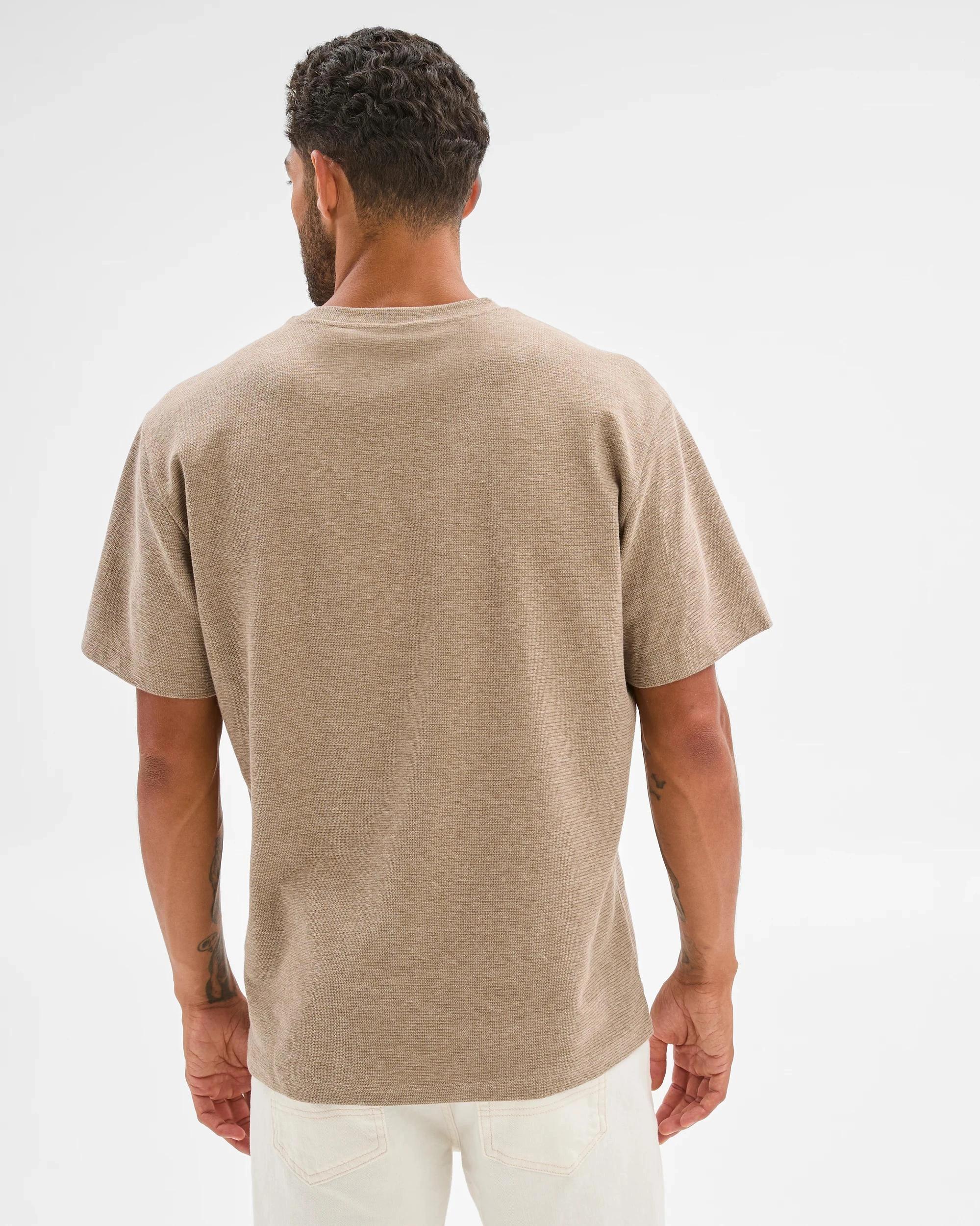 5 Target Australian Cotton Blend Textured T-Shirt MUSHROOM, 5 of 7