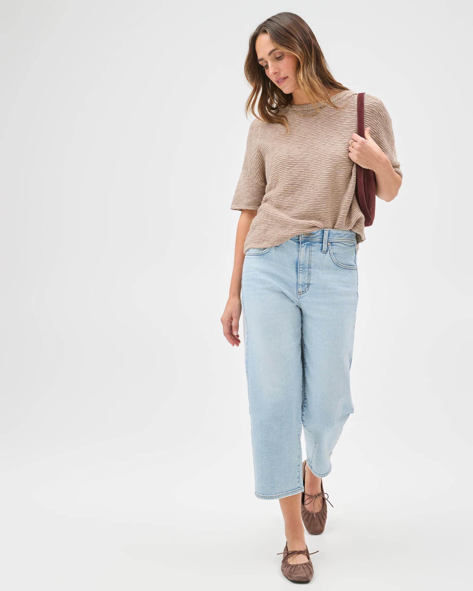2 Target Denim Tara Slim Fit Straight Leg Cropped Denim Jeans ICE BLUE, 2 of 7