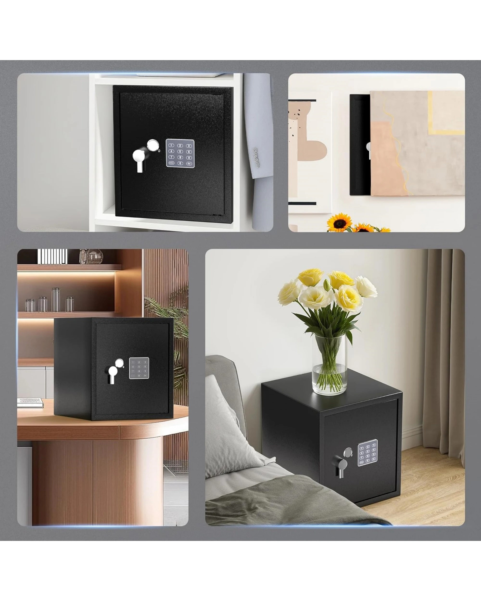 8 Advwin Security Safe and Lock Box 50 L/1.77Cubic Feet - Black, 8 of 8