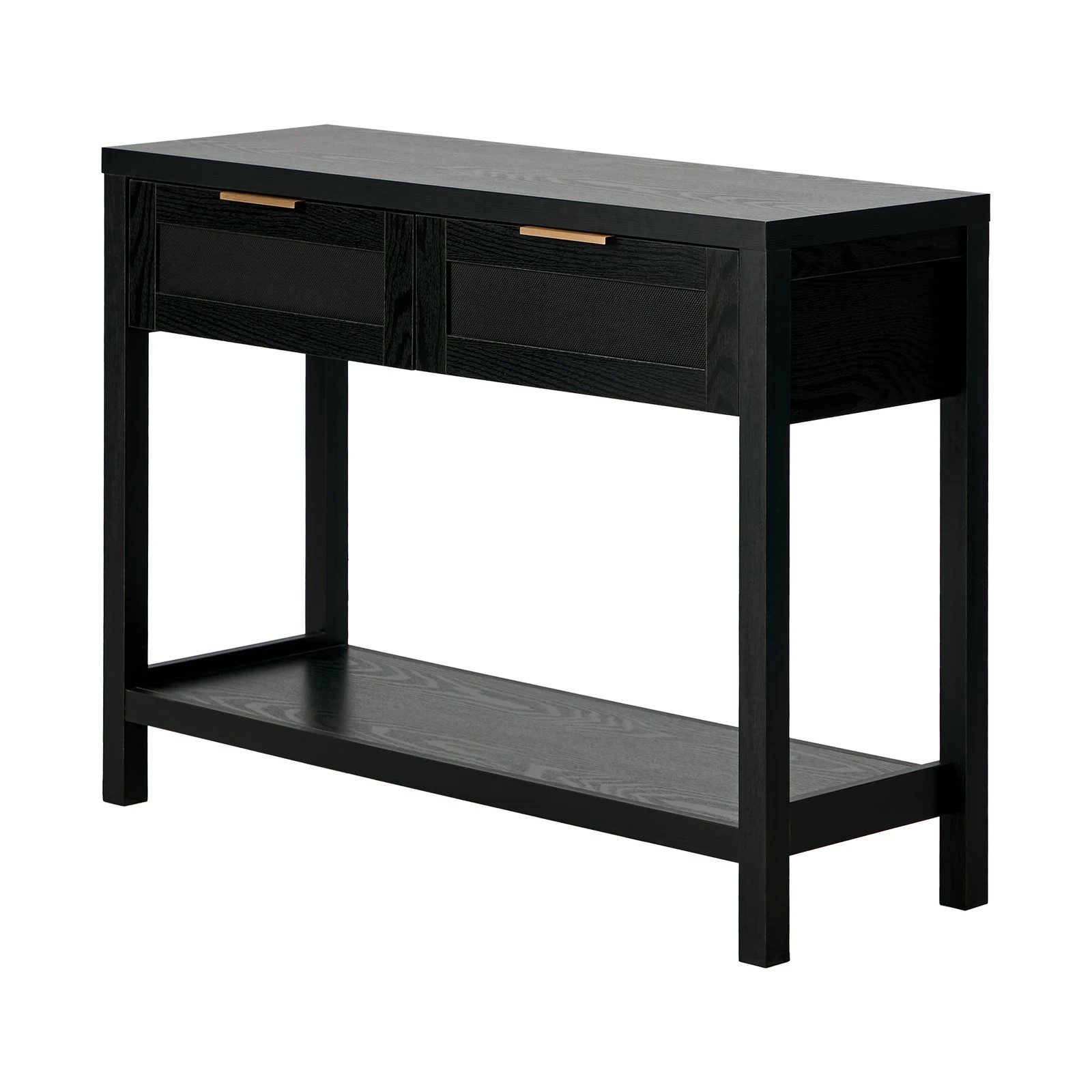 6 Oikiture Console Table 2 Drawers Entry Table Hallway Display Shelf - Black, 6 of 9