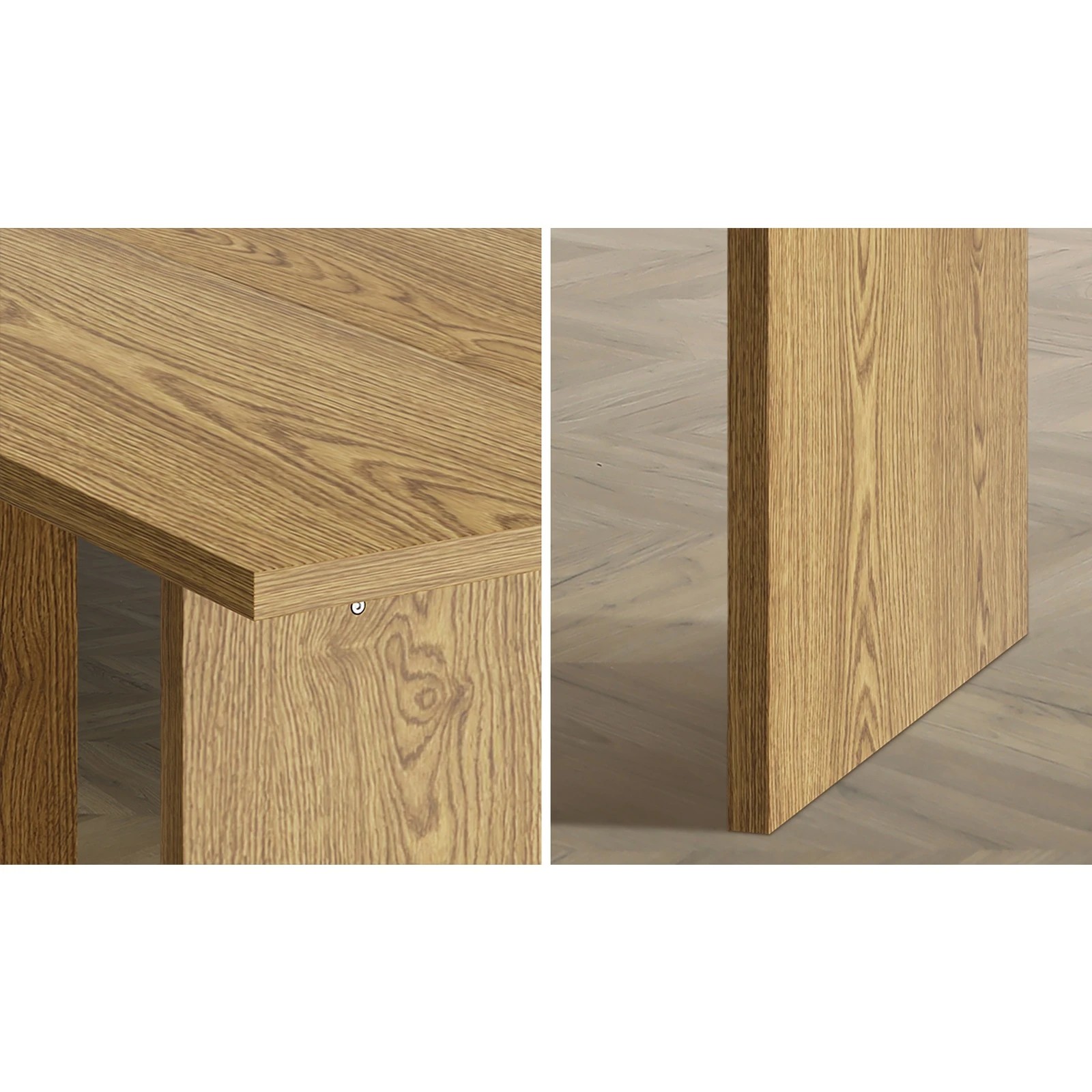 4 Oikiture 180cm Dining Table Rectangular Kitchen Dining Table Timber
 - Natural, 4 of 9