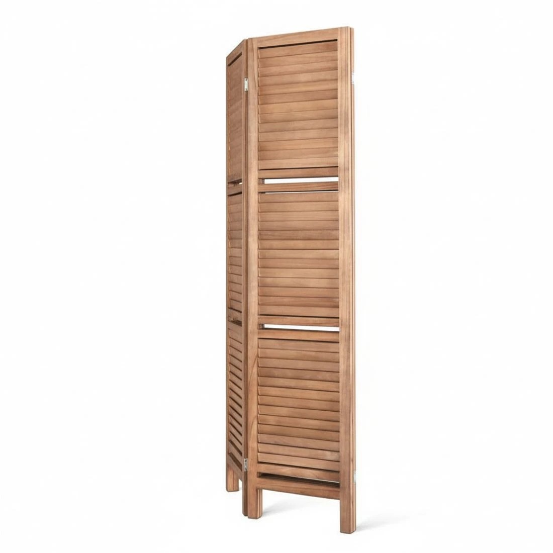 4 Artiss 4 Panel Room Divider Screen 163x170cm Shelf Oak - Brown, 4 of 8