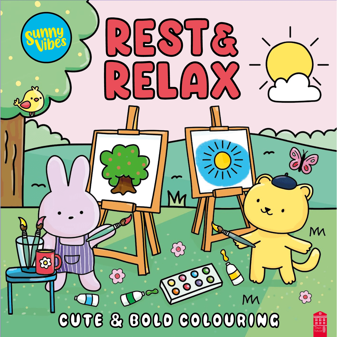 1 Sunny Vibes Rest & Relax Cute & Bold Colouring Book, 1 of 1
