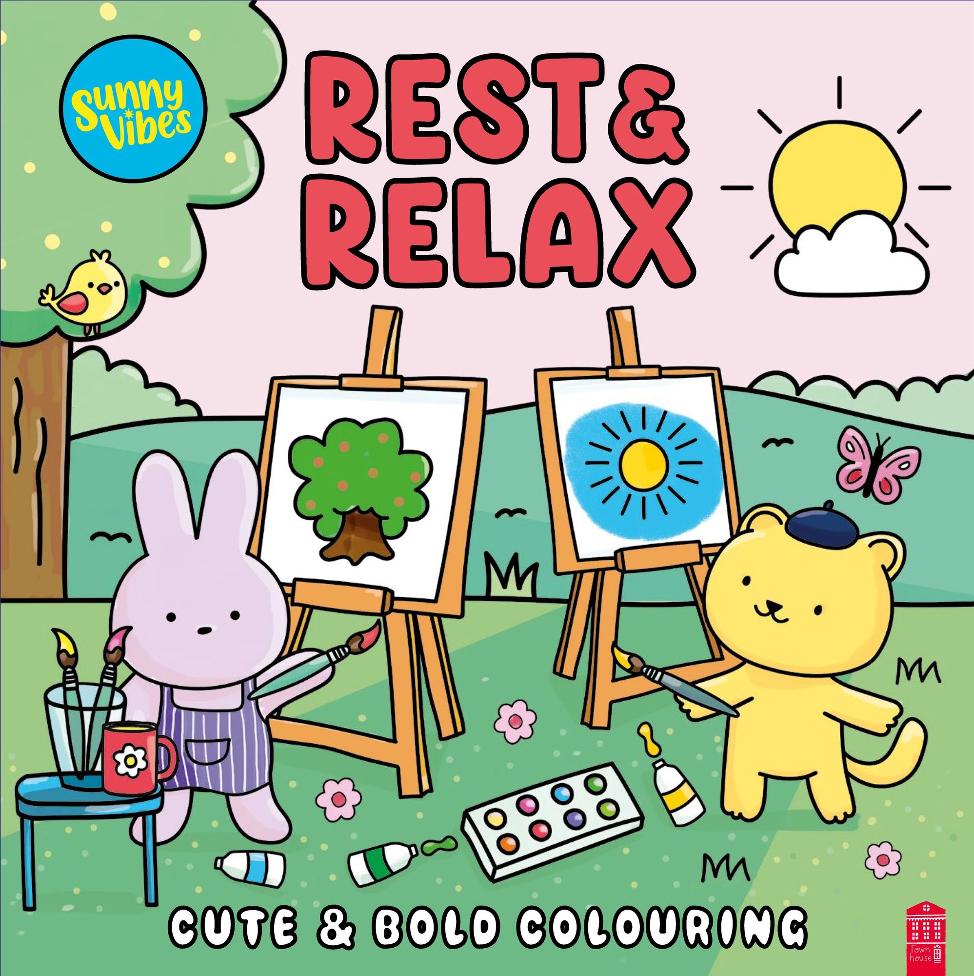 1 Sunny Vibes Rest & Relax Cute & Bold Colouring Book, 1 of 1