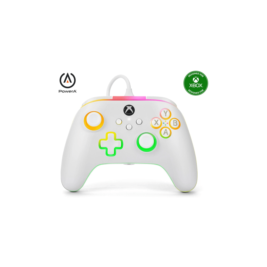 2 Powera Xbox Series S X Wired Console Gaming Controller Lumectra White 3m Cable - White, 2 of 8